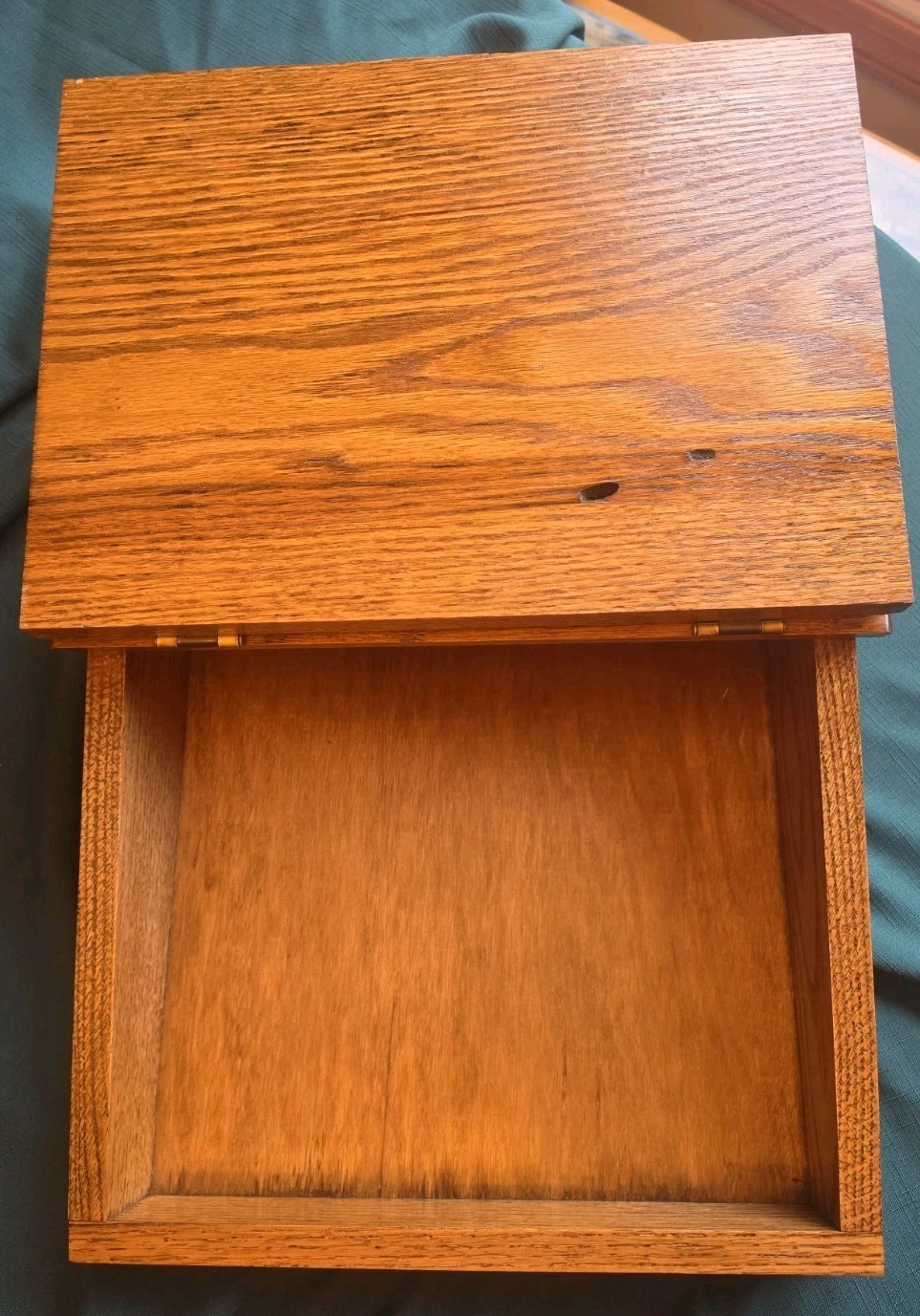 Vtg Wooden Lap Writing Desk Slant Tilt Top Hinged Storage Portable READ