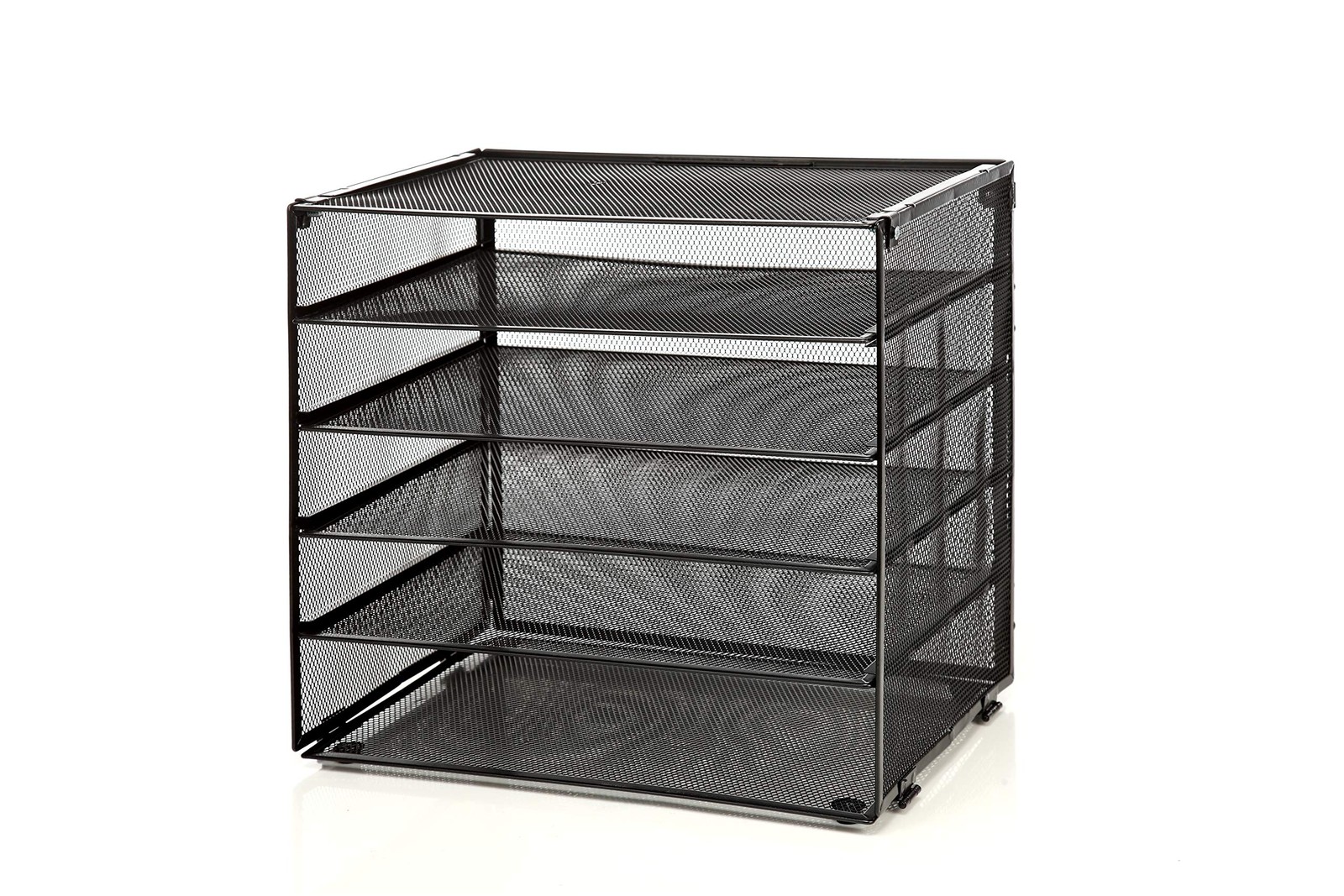 StorageMax Desk File Organizer, Desktop Wire Mesh Sorter with 5 Compartments …