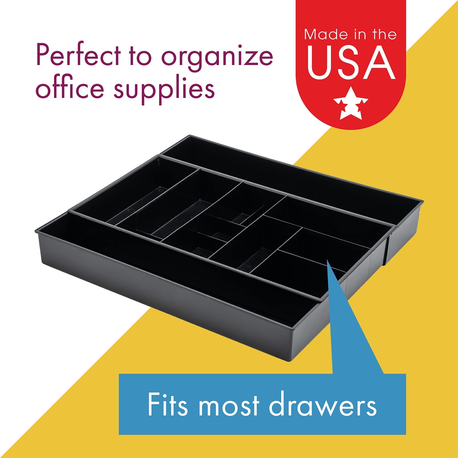 Expandable Office Drawer Organizer – Desk Storage Tray for Home & Office, Adjust