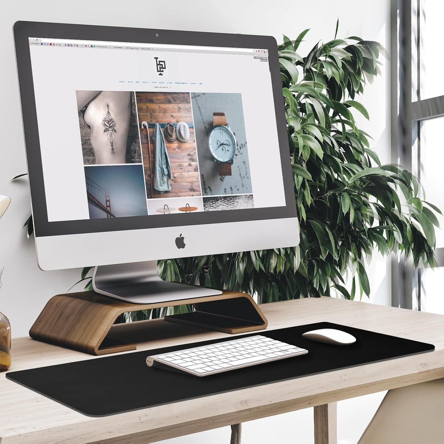 Akduss Large Mouse Pad Desk Mat Large Office Desk Pad Gaming Mouse Pad Stitched
