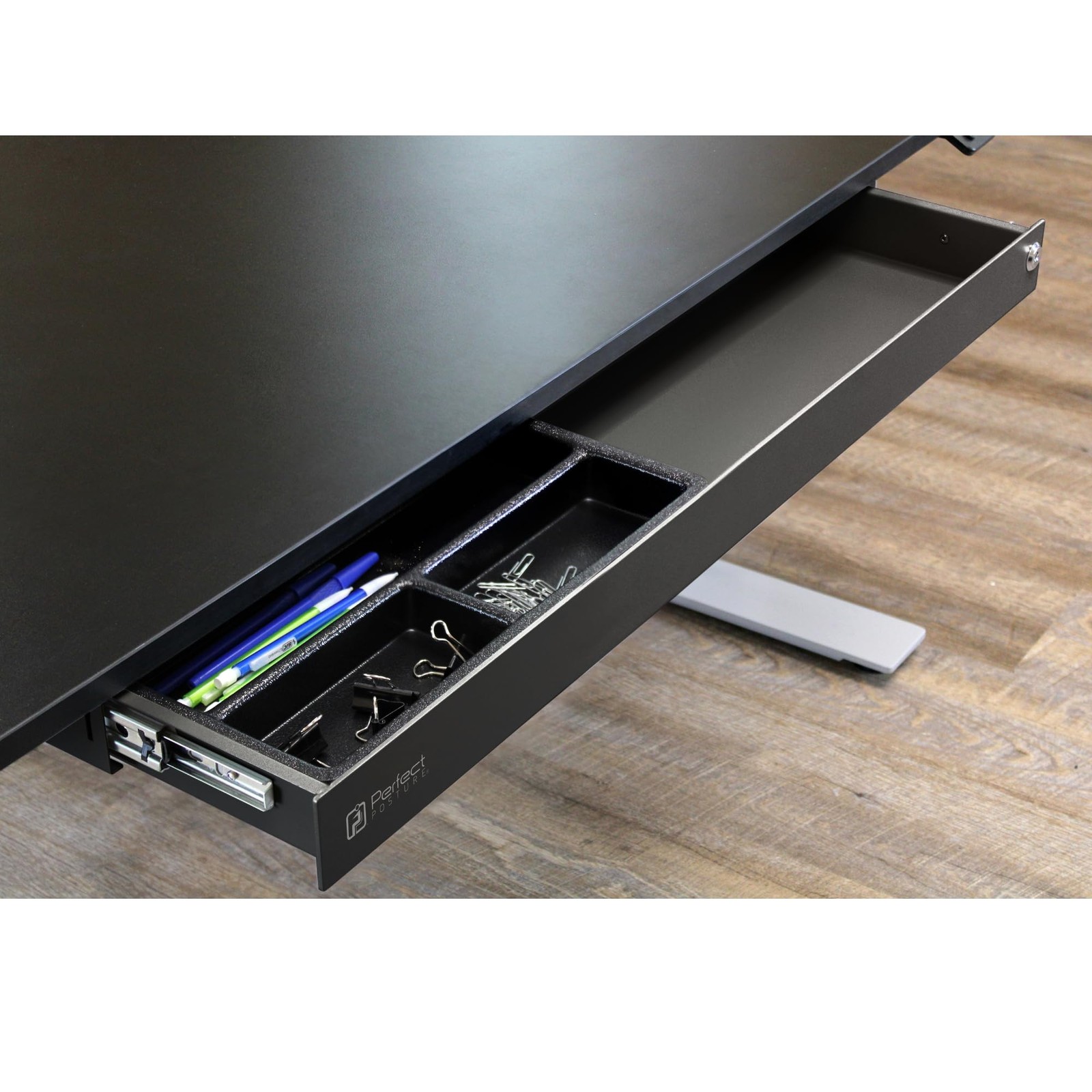 Under Desk Storage Drawer With Lock – Slim Pen & Pencil Drawer for Regular & …