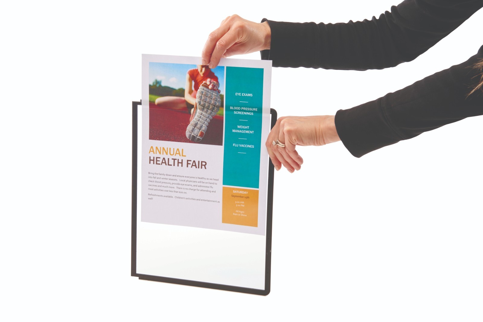 VARIO Wall Extension Reference System 10 Panels Letter Size Assorted Colors