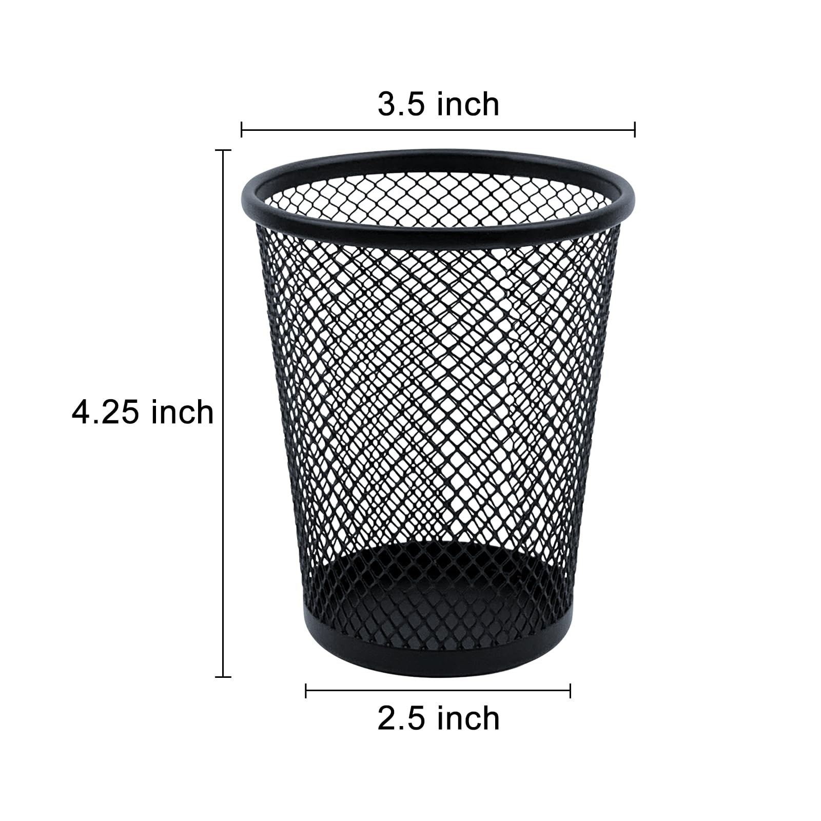 Desk Pencil Pen Holder, Wire Mesh Pen Cup Holder for Desk Organizer and Office