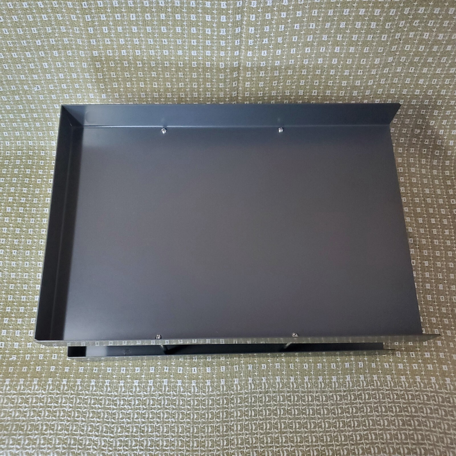 Vtg Knoll Smokador Double Letter Paper Tray Desk Organizer Steel Metal Gray