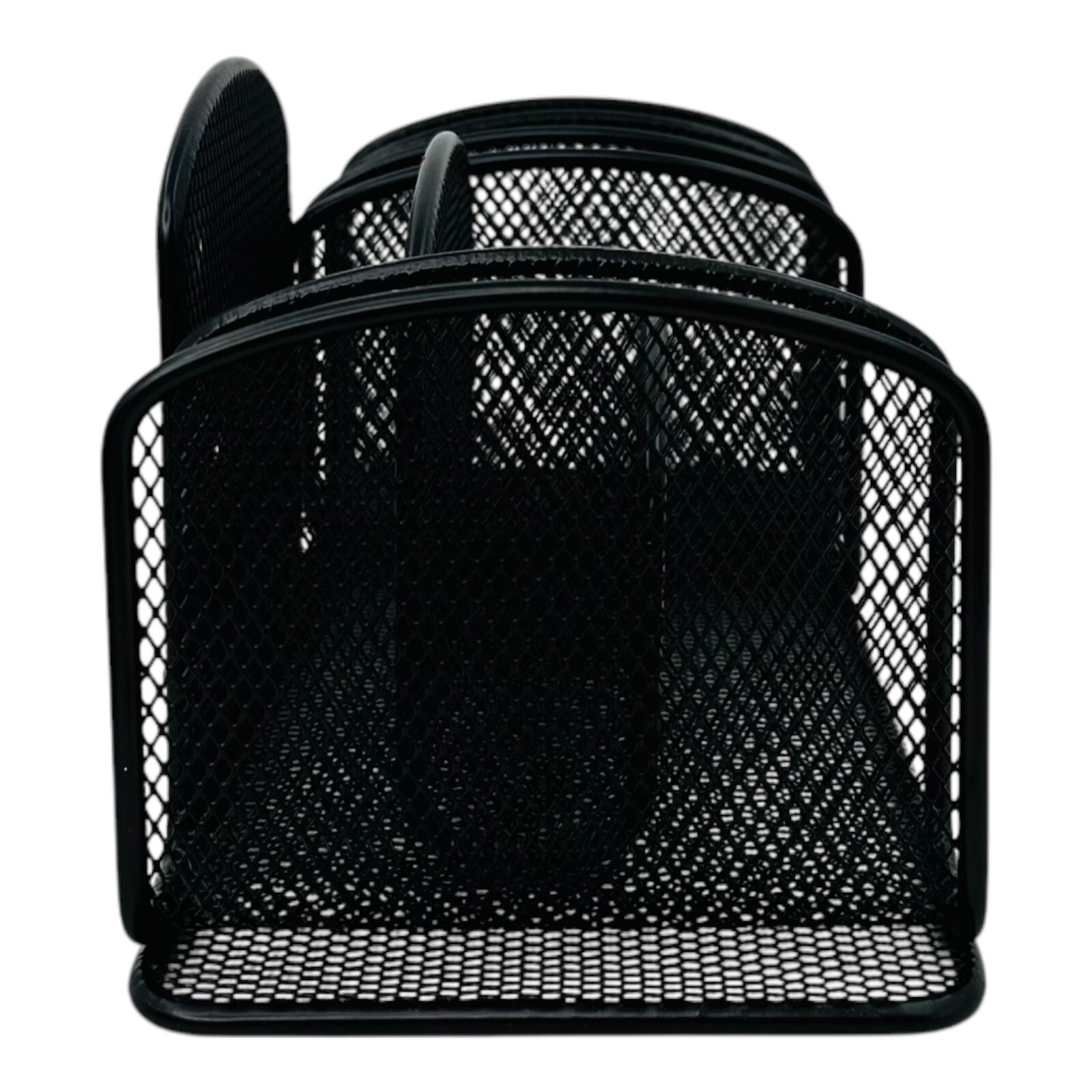 Safco Onyx Mesh Deluxe Desktop Organizer 12.5″ x 5.25″ x 5.25″ Black