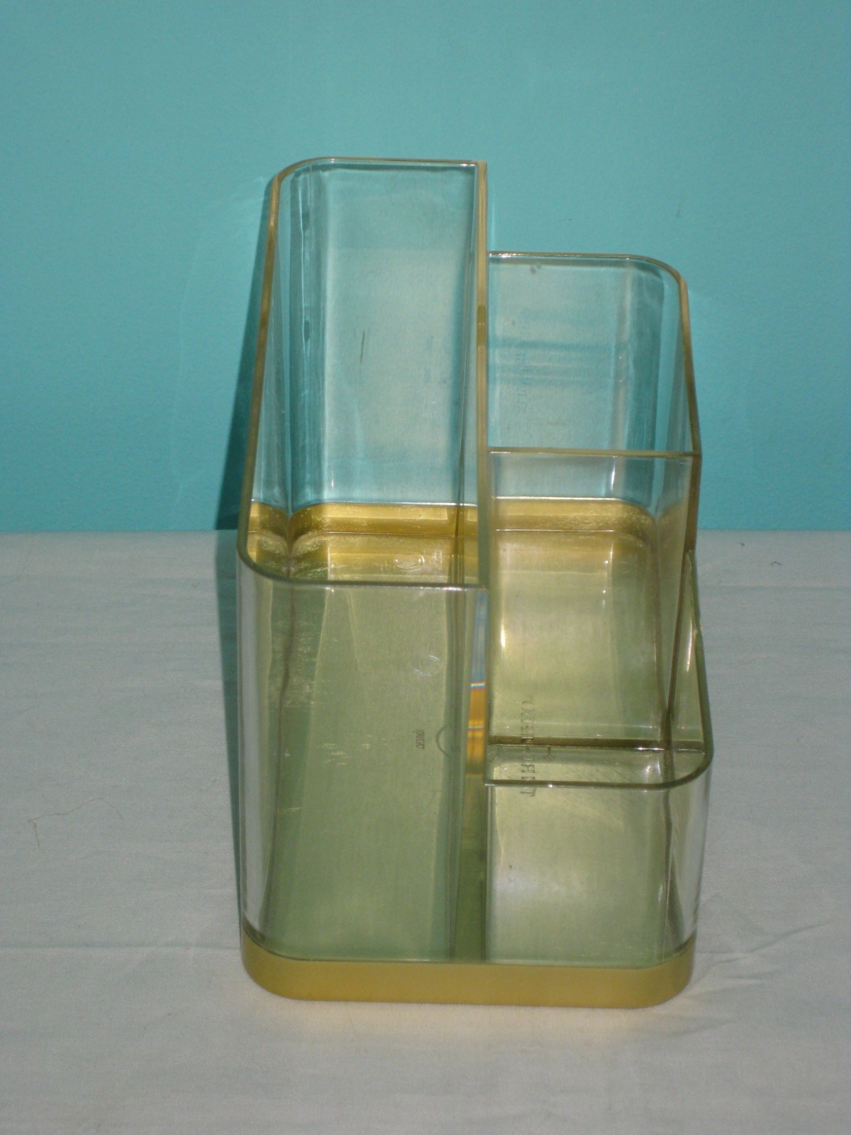 Threshold Acrylic Storage Makeup Desk Organizer Vanity Dorm Clear Gold Simple
