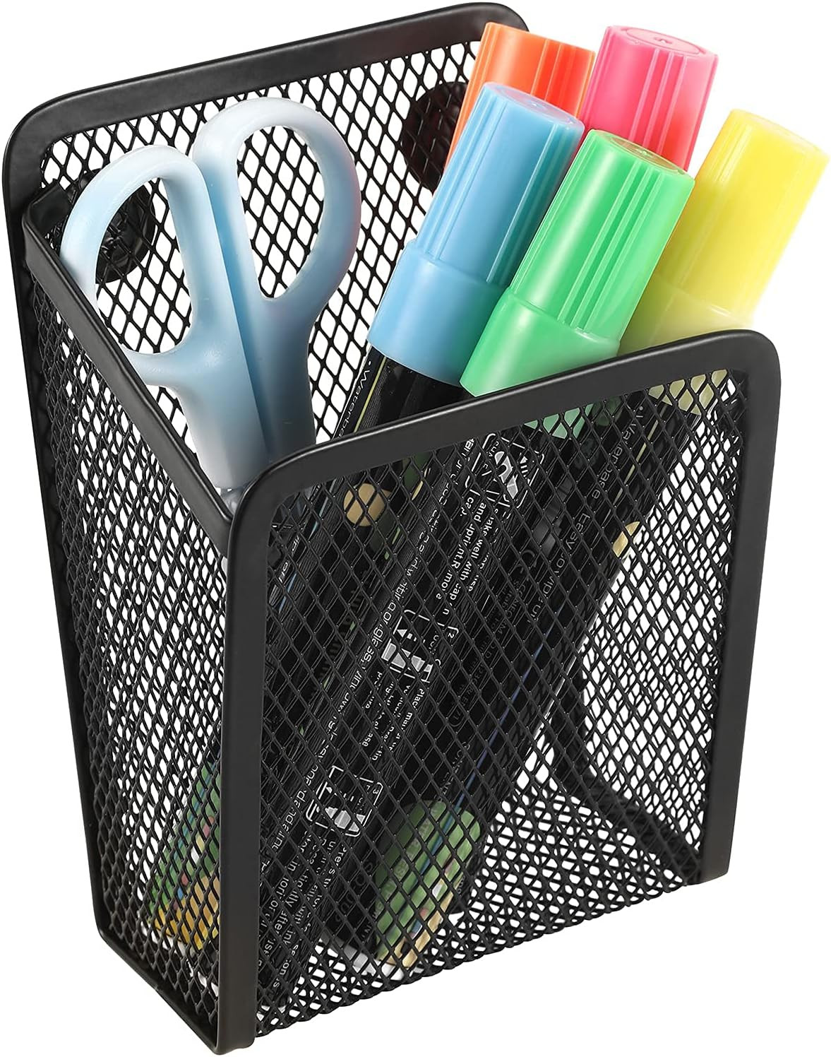 Magnetic Pencil Holder,Mesh Stainless Steel Pen Basket, Metal Writing Utensil St