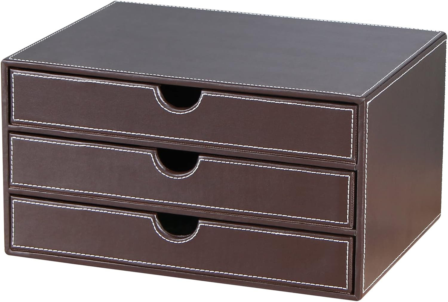 Stackable 3-Drawer Desk Organizer, Executive Office Supplies Desktop Filing A4 F