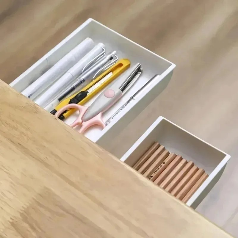Under Desk Drawer Hidden Storage Organizer Self Adhesive Office Home Tray.