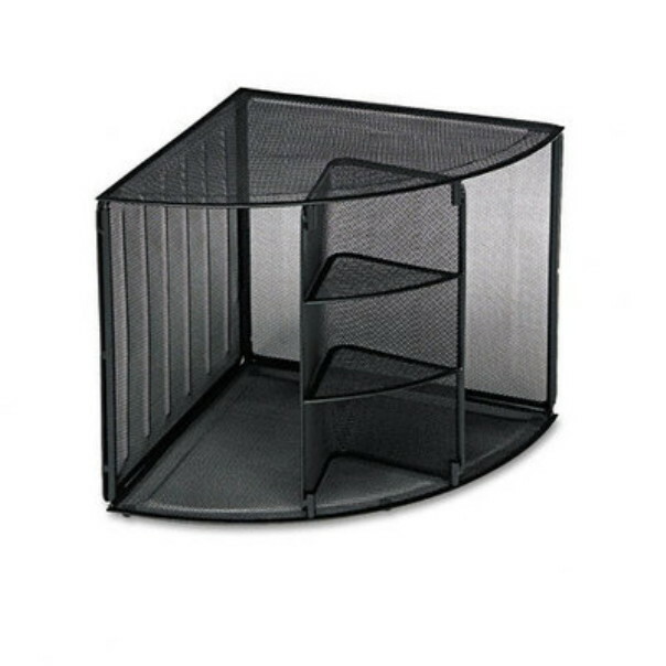 Rolodex Eldon Expressions Mesh Collection Corner Desktop Shelf Five Sections
