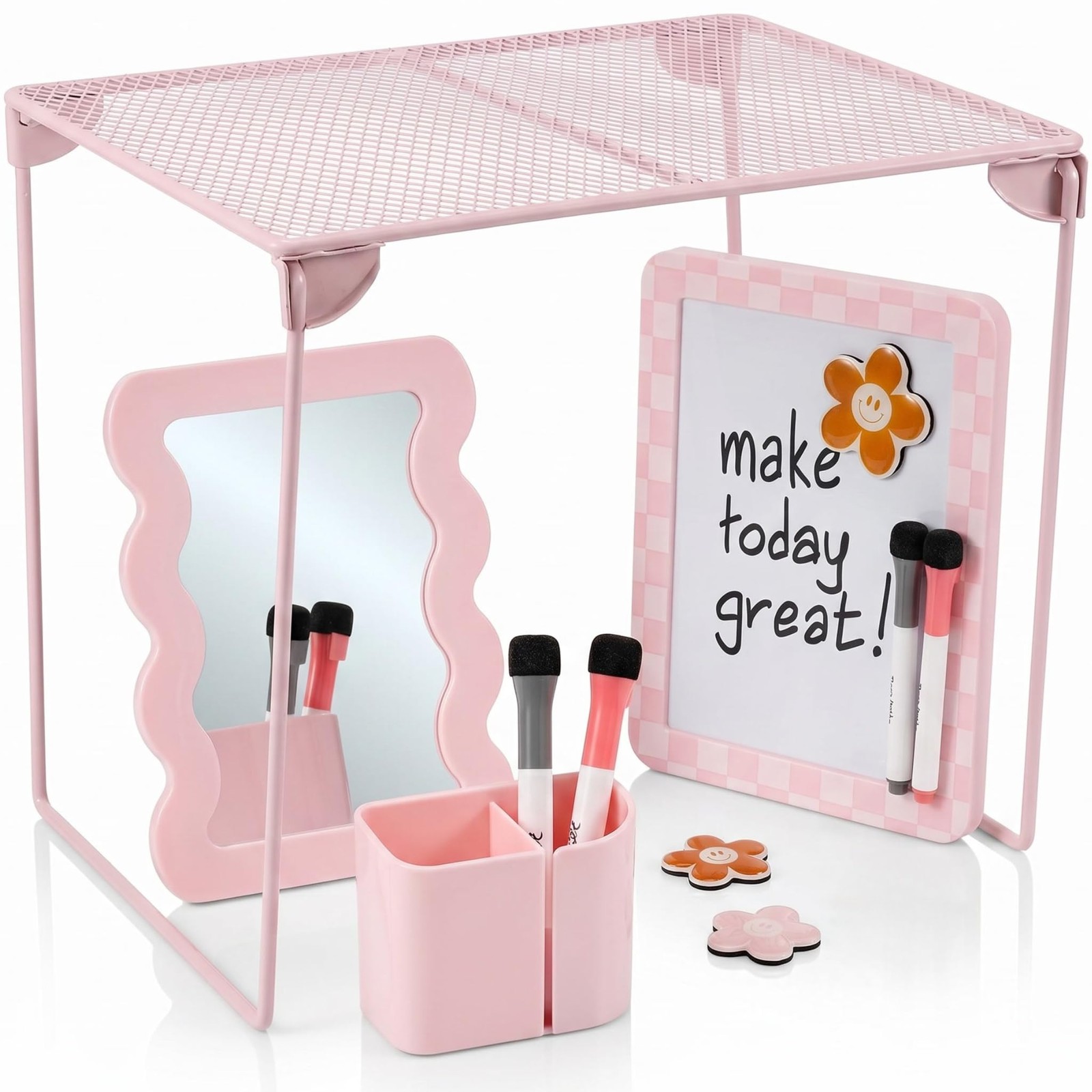 Stylish Locker Accessories Kit – Includes Shelf, Mirror, Whiteboard, Pen Hold…