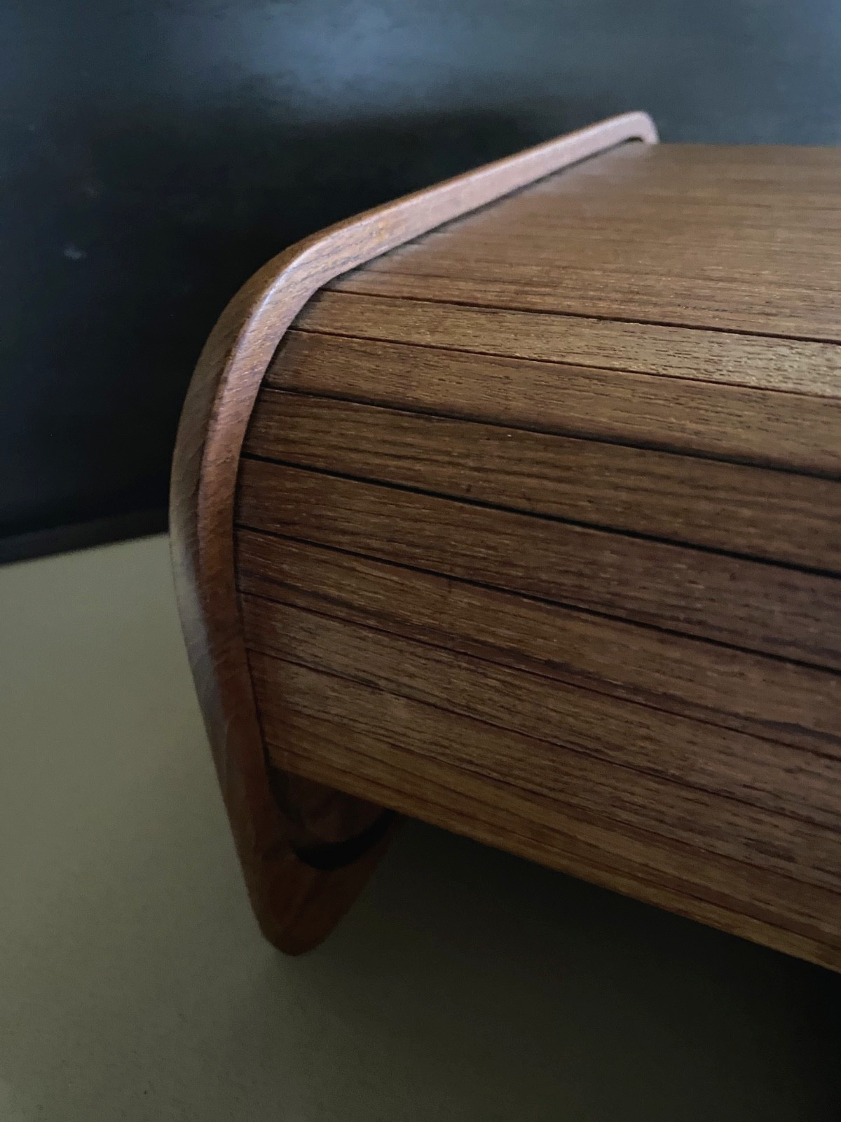Teak Wood Roll Top Tambora Box from Thailand