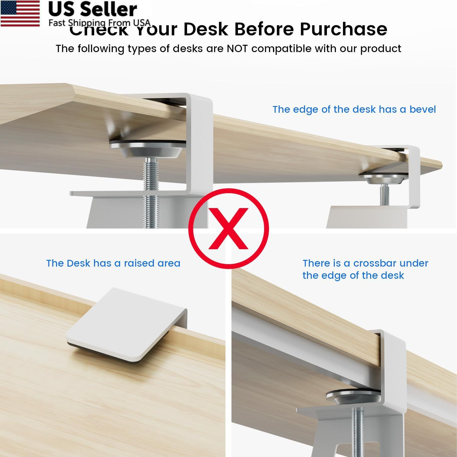 NearHub Large Keyboard Tray Under Desk Slide Out with Extra Sturdy C White