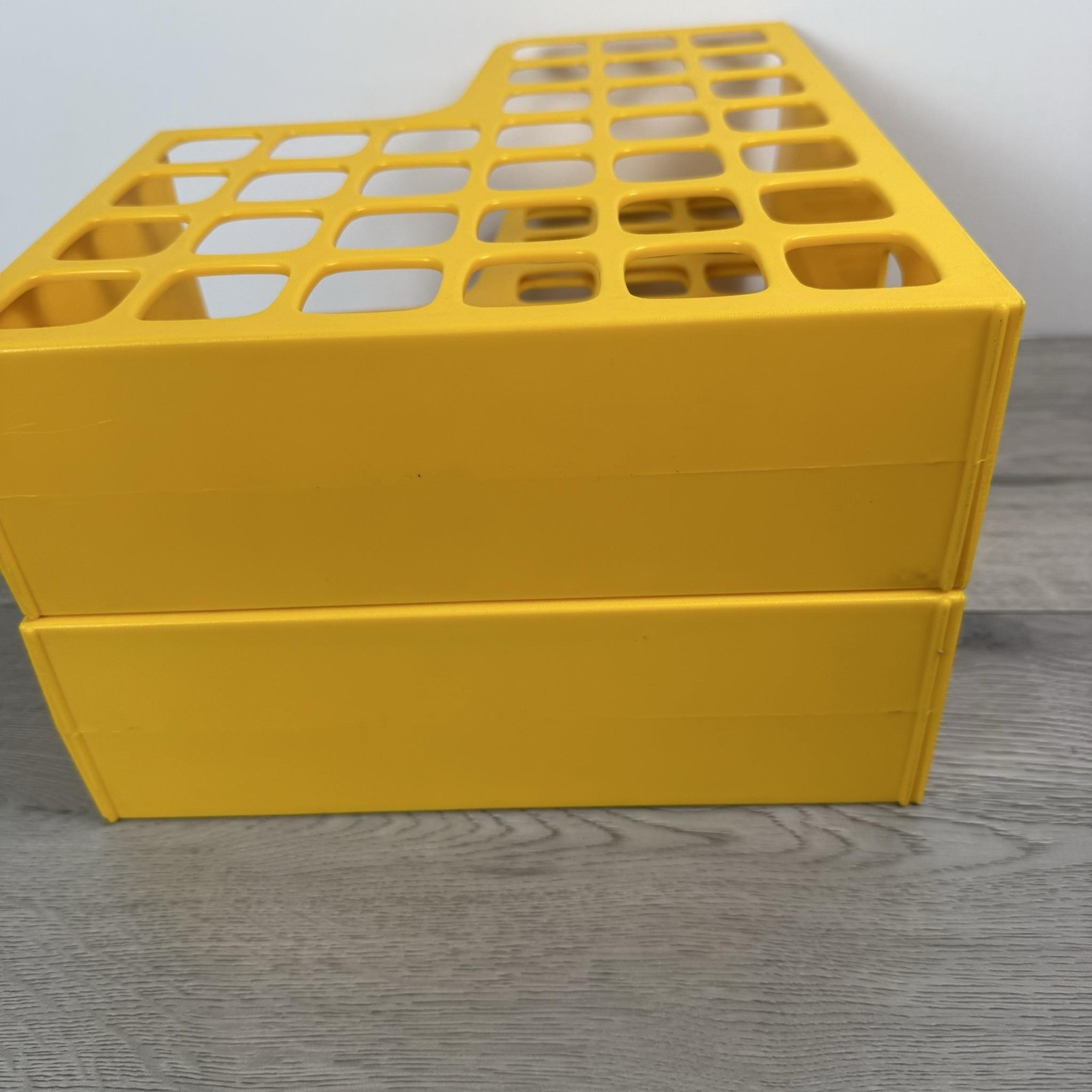 2 Oxford DecoFile 24562 Yellow Gold Plastic Magazine Organizers USA