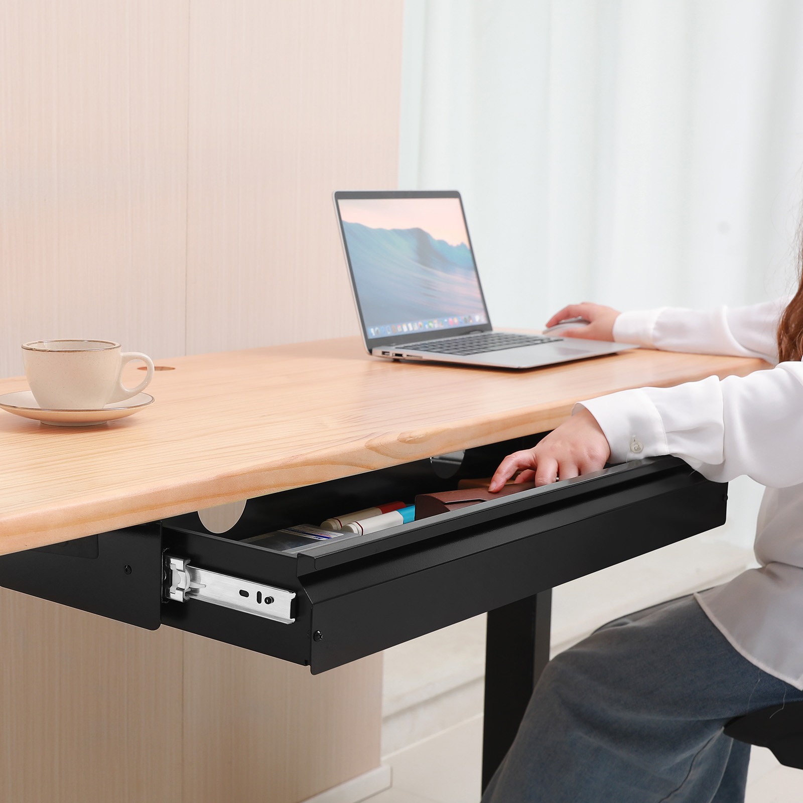 Uimoso 33-inch Slide-Out Under Desk Drawer Organizer for Home or Office Use