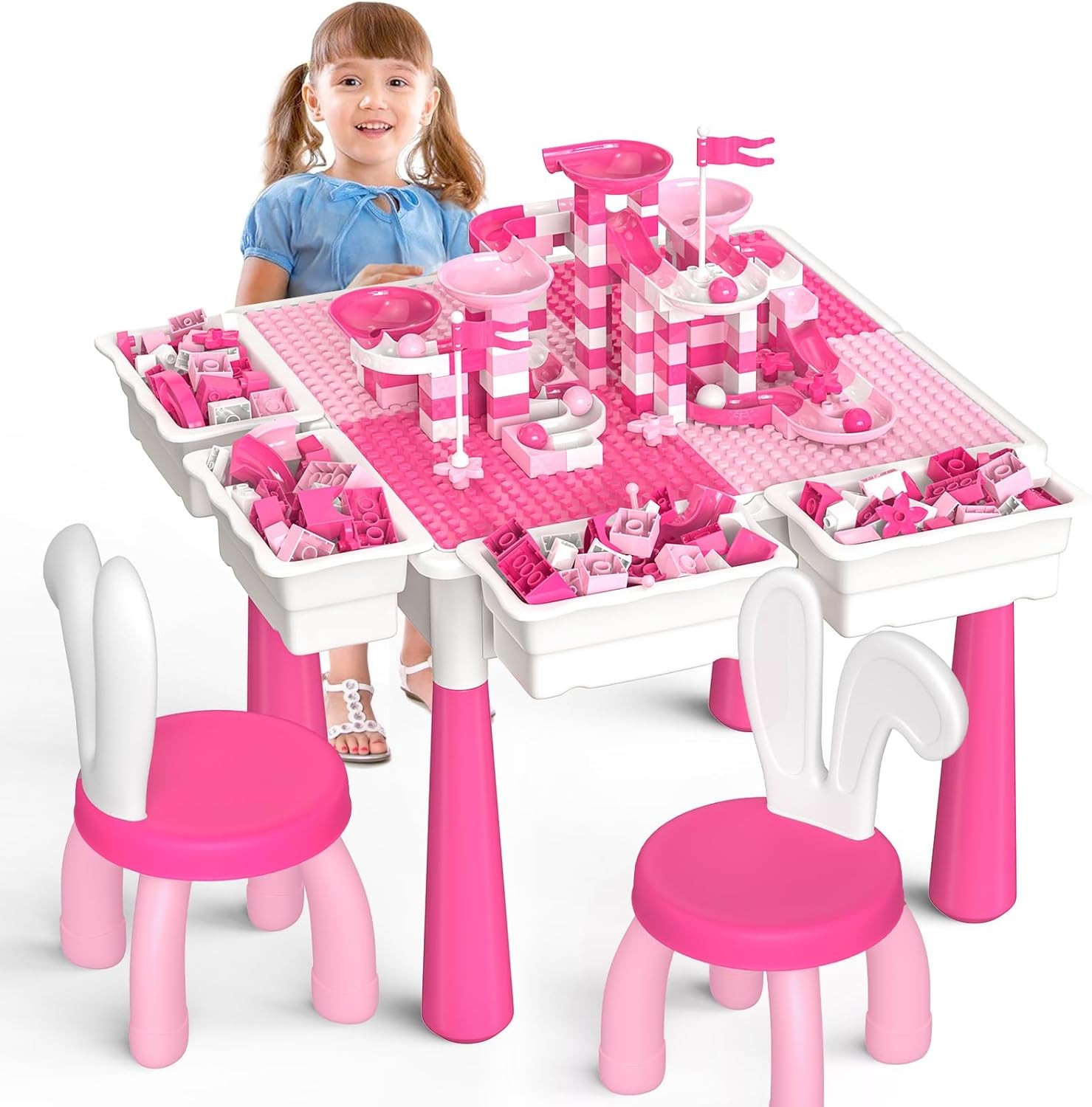 Kids Toddler Table and Chair Set: Water Table Activity Tables with