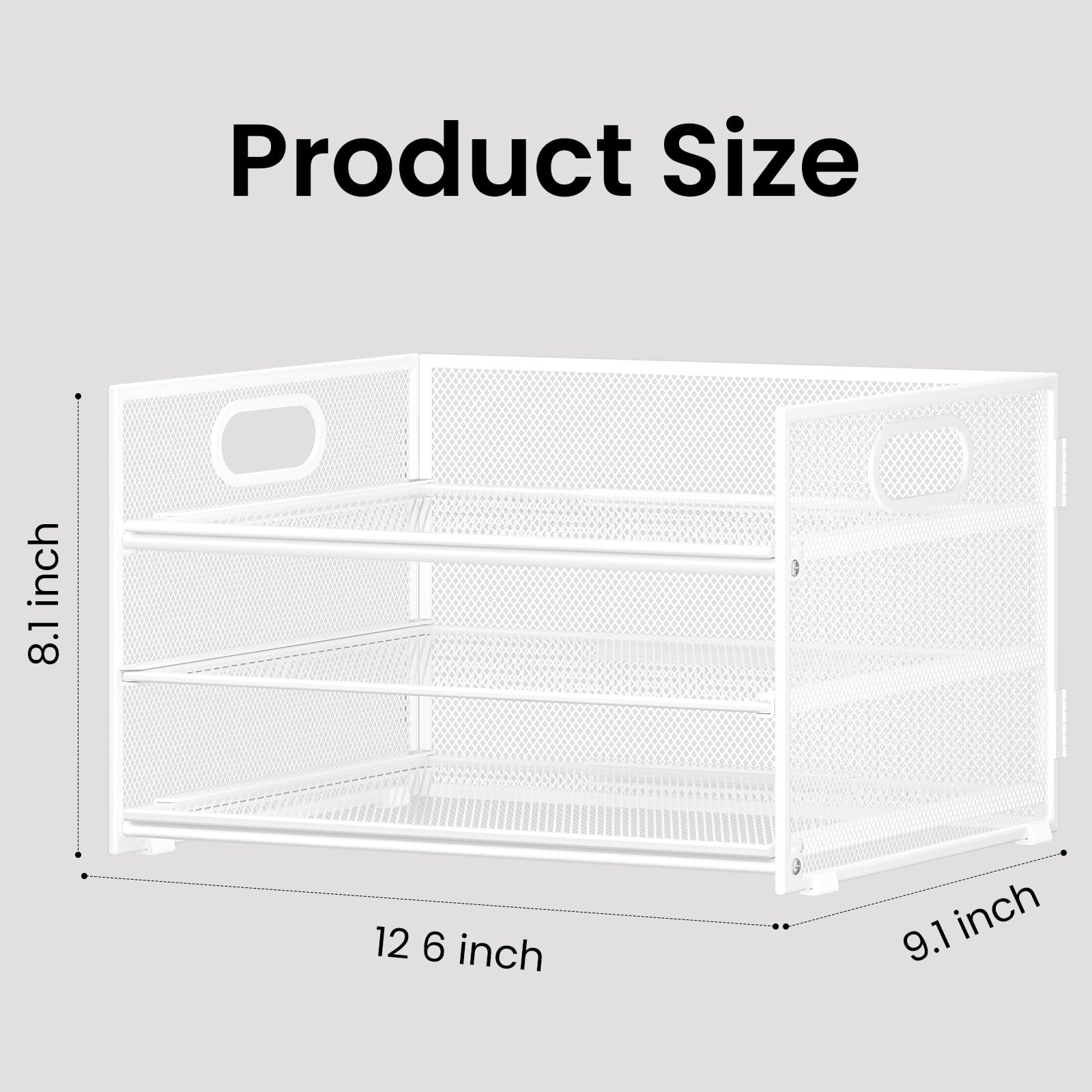 2-Pack 3-Tier White Metal Mesh Desk Paper Letter Tray & File Sorter Organizer…