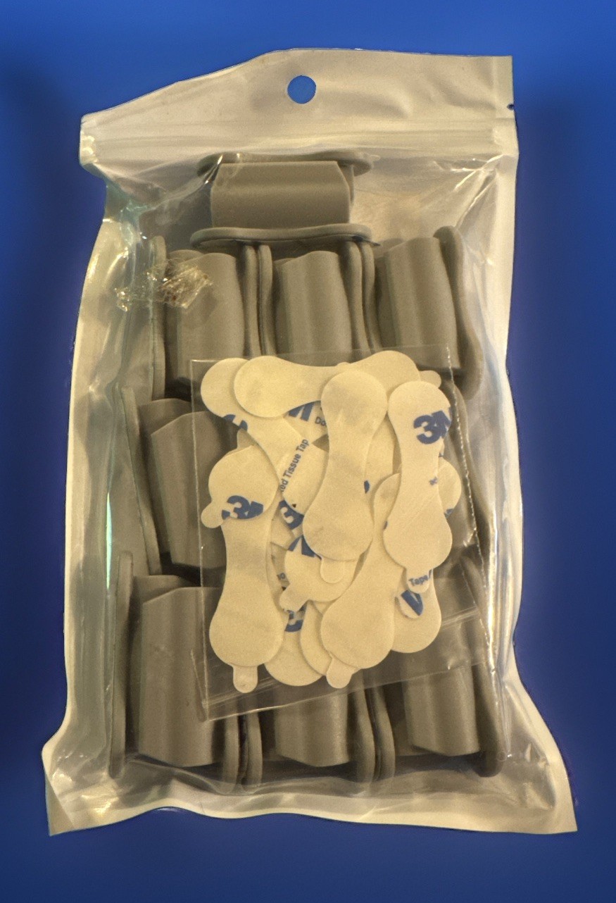Set Of 20 Grey Silicone Sticky Pen Holders – New