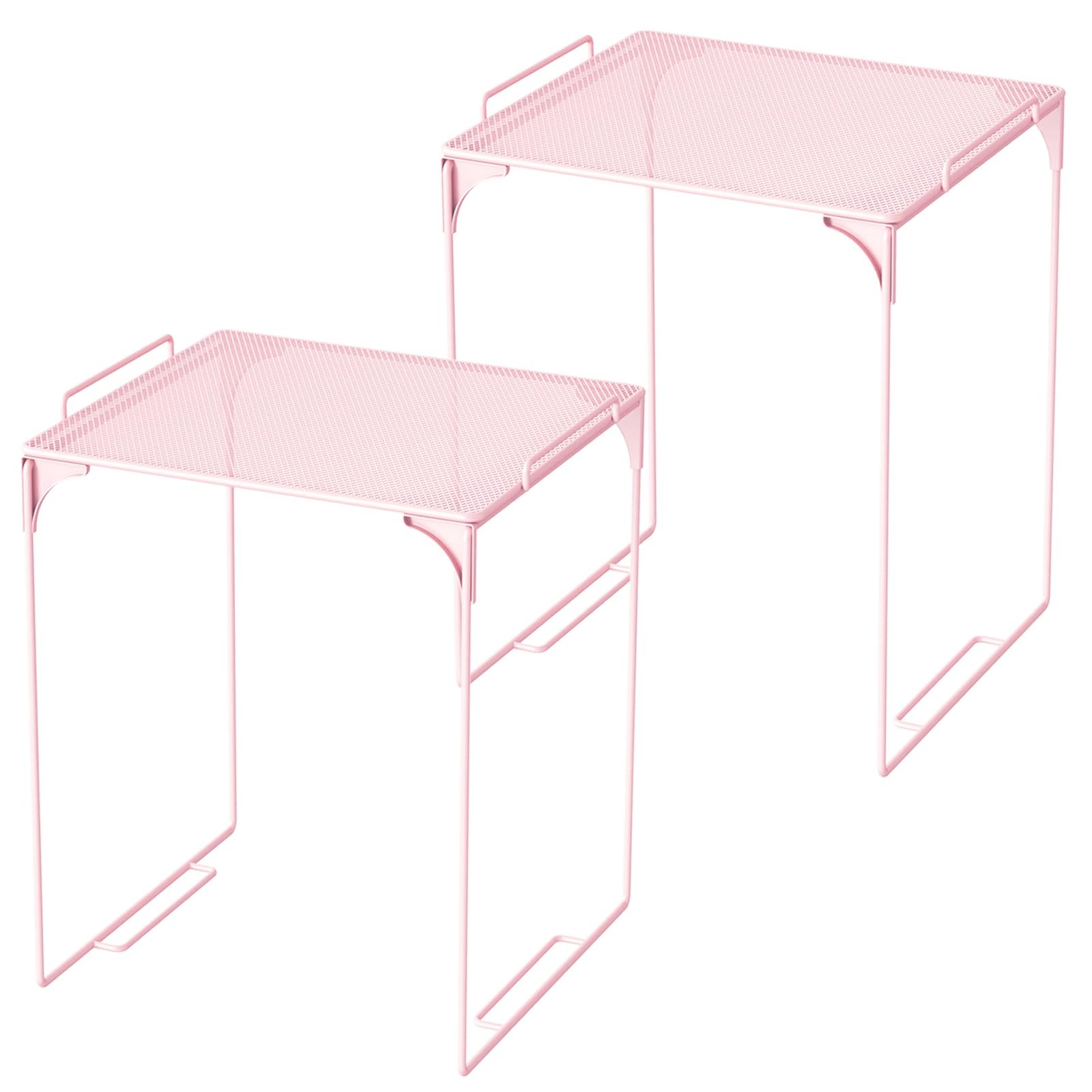Shelf Pack, 2, Metal, Contemporary, Pink, Stackable, Space Saving, for School…