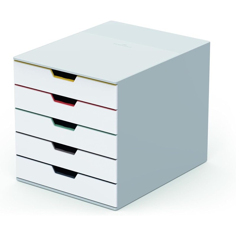 Varicolor 5 Drawer Unit Desktop Organizer Plastic Storage Letter-Size Files New