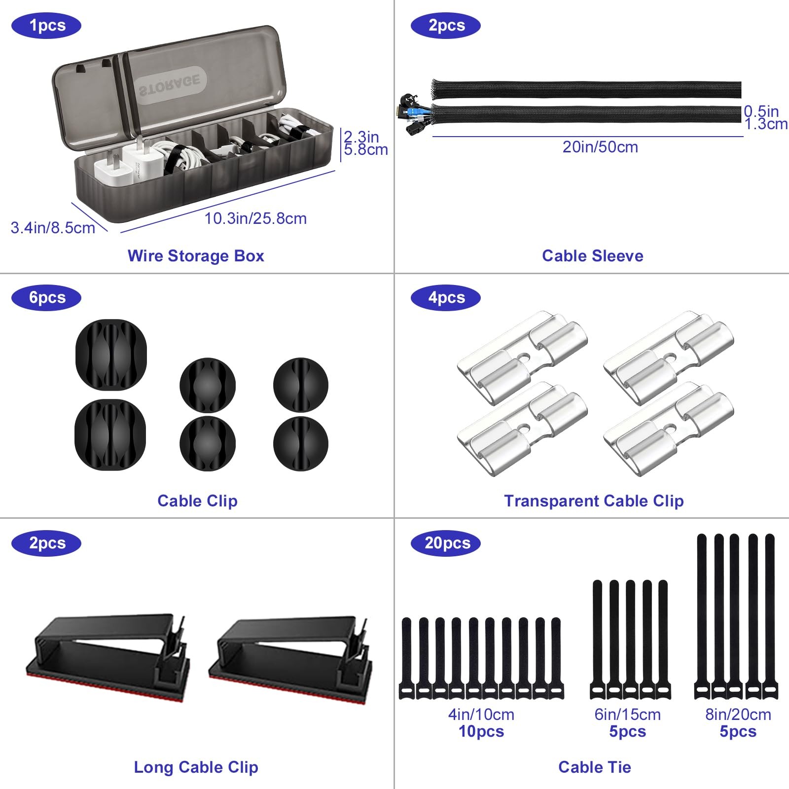 OneLeaf Under Desk Cable Management Tray – No Drill 1 Pack – Medium, Black