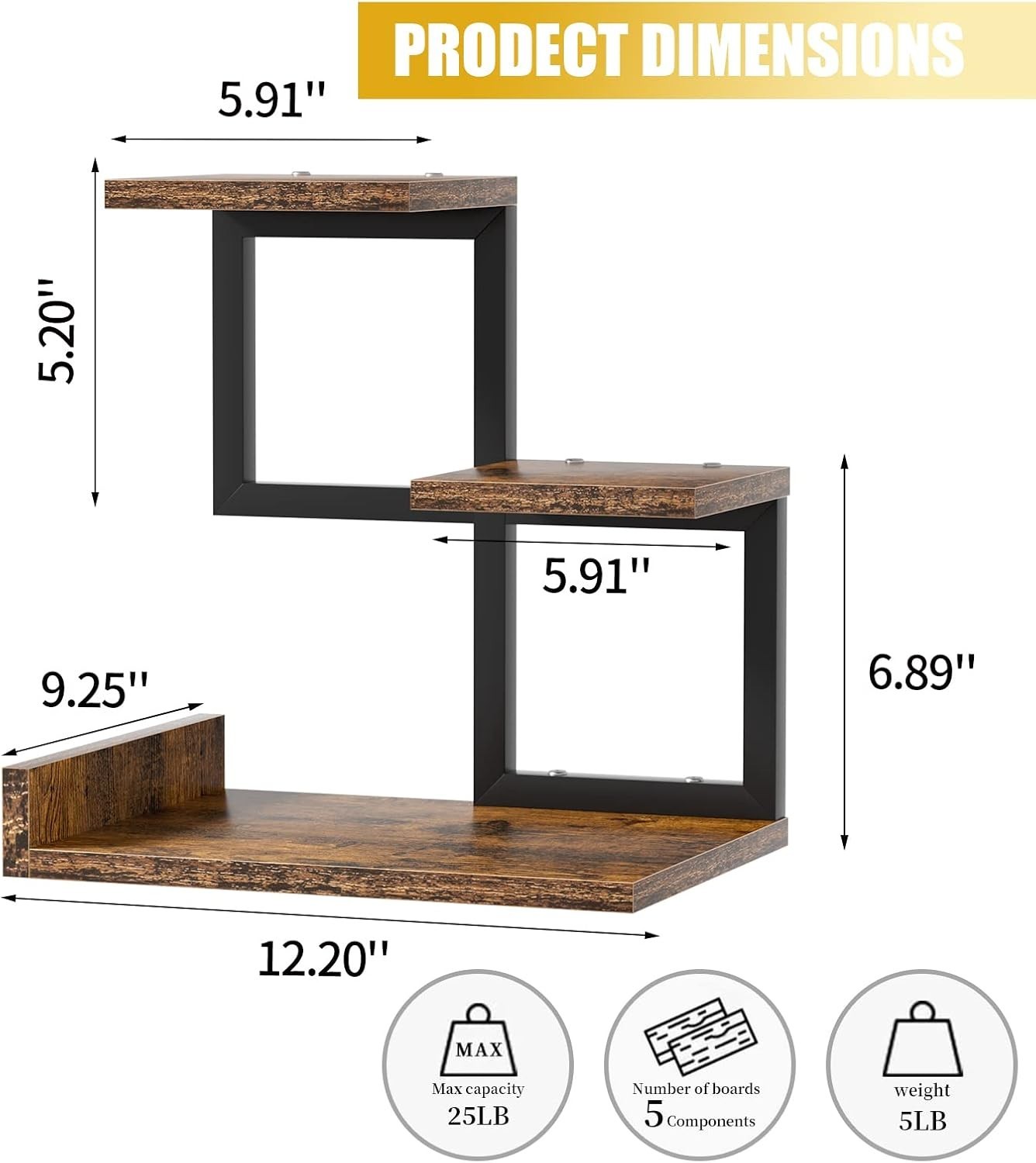 Desk Shelf Organizer – Wood Desktop Shelf, Freestanding Desk Hutch Office Dec…