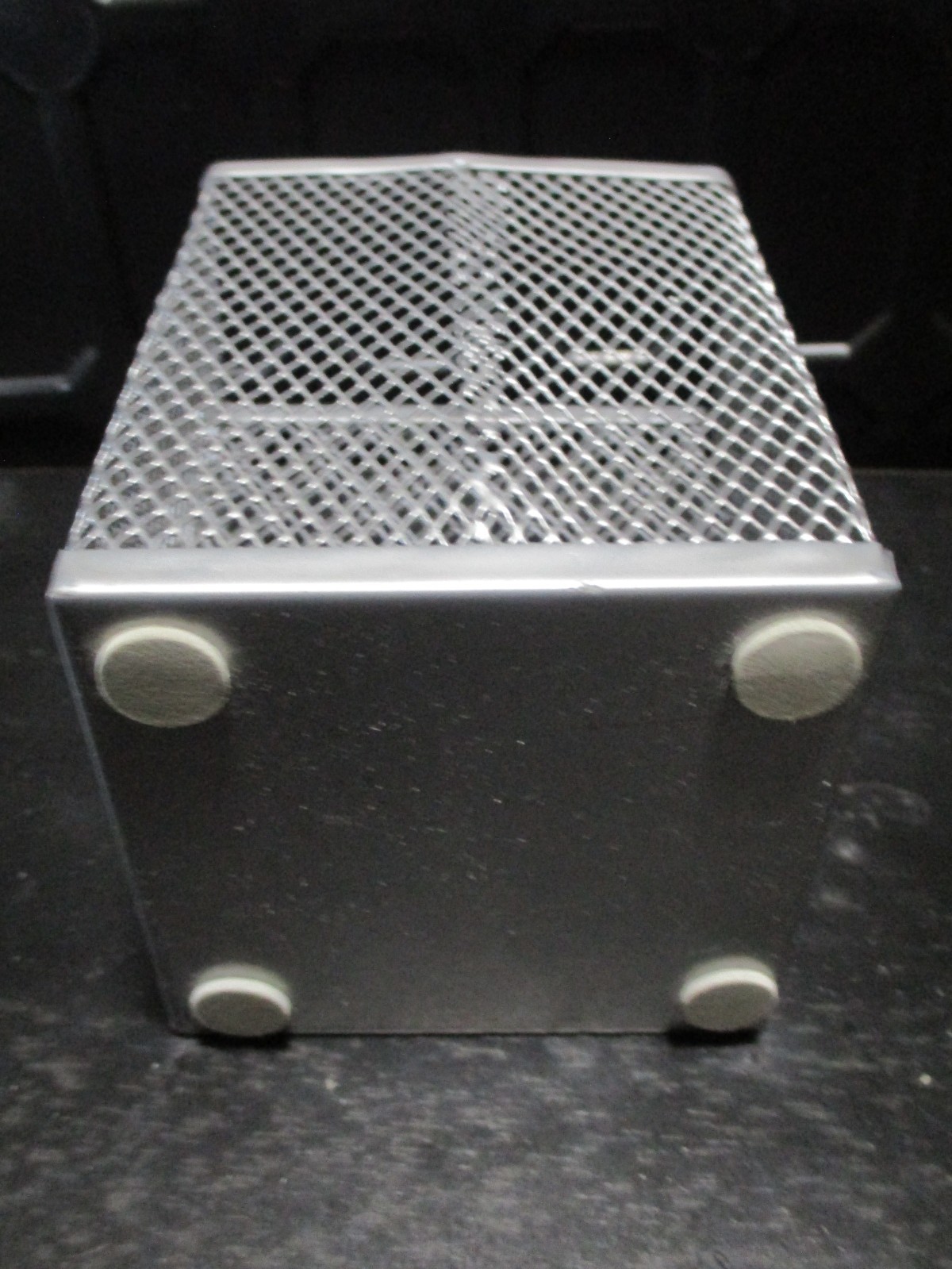 Metal Contained Desk Organizer Universal Gray Store Display New 1X