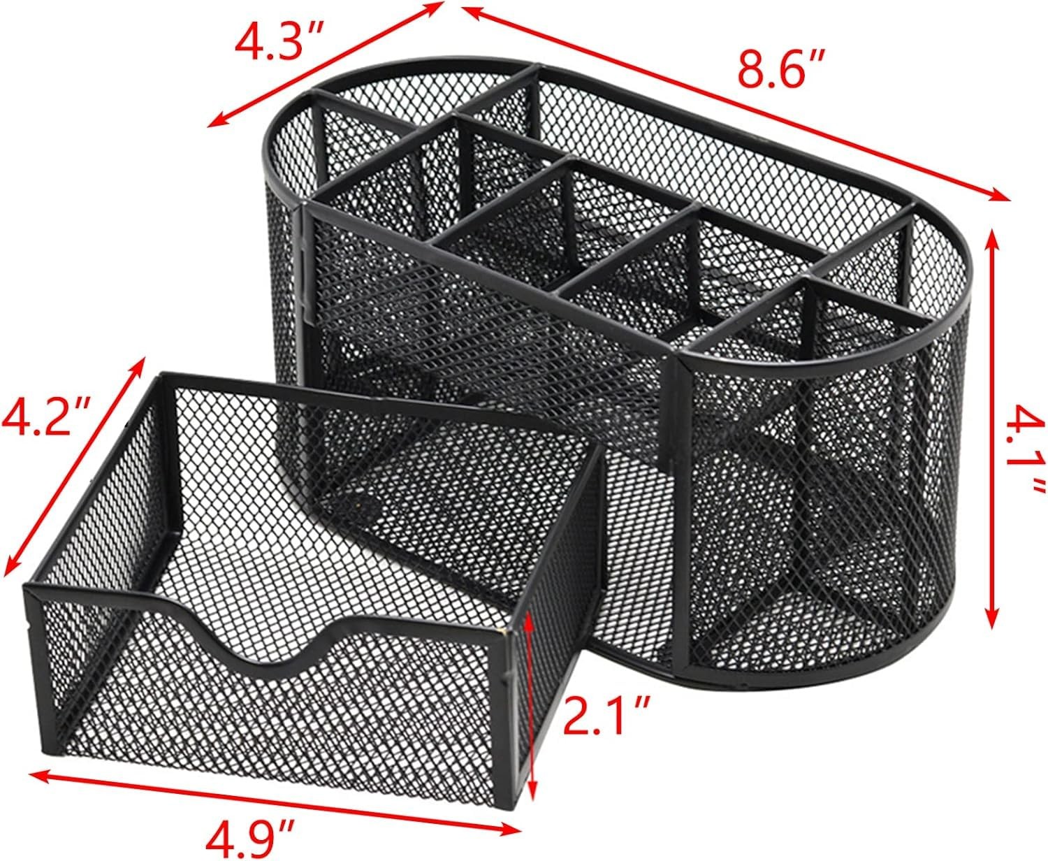 nuyooioo Mesh Desk Organizer, Basics Pen Holder and Organizer with Black