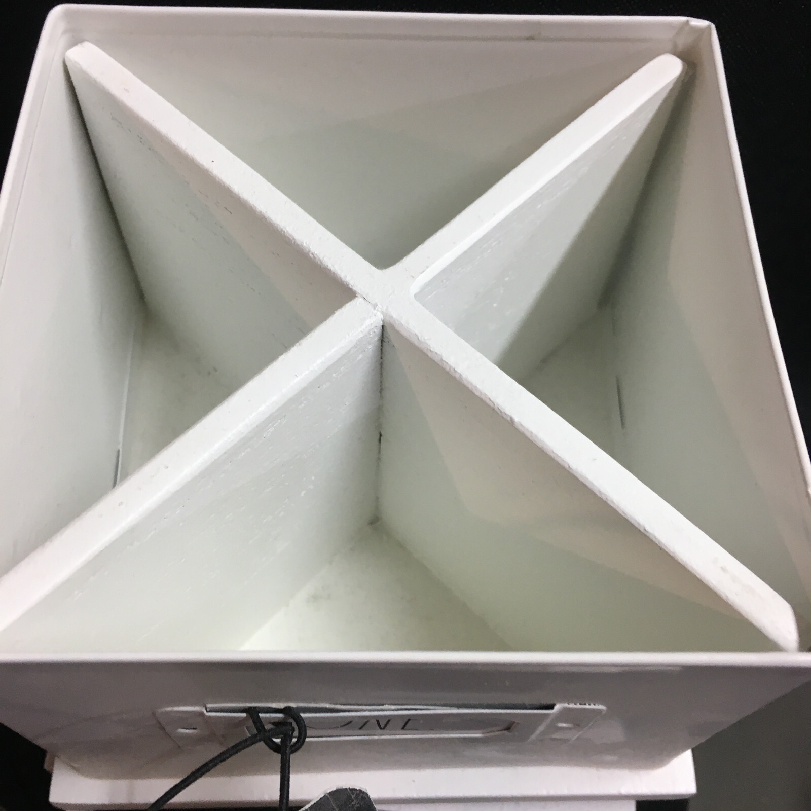 NWT Rae Dunn Desk Organizer White Wooden Desk Spinner Swivel Office Organizer