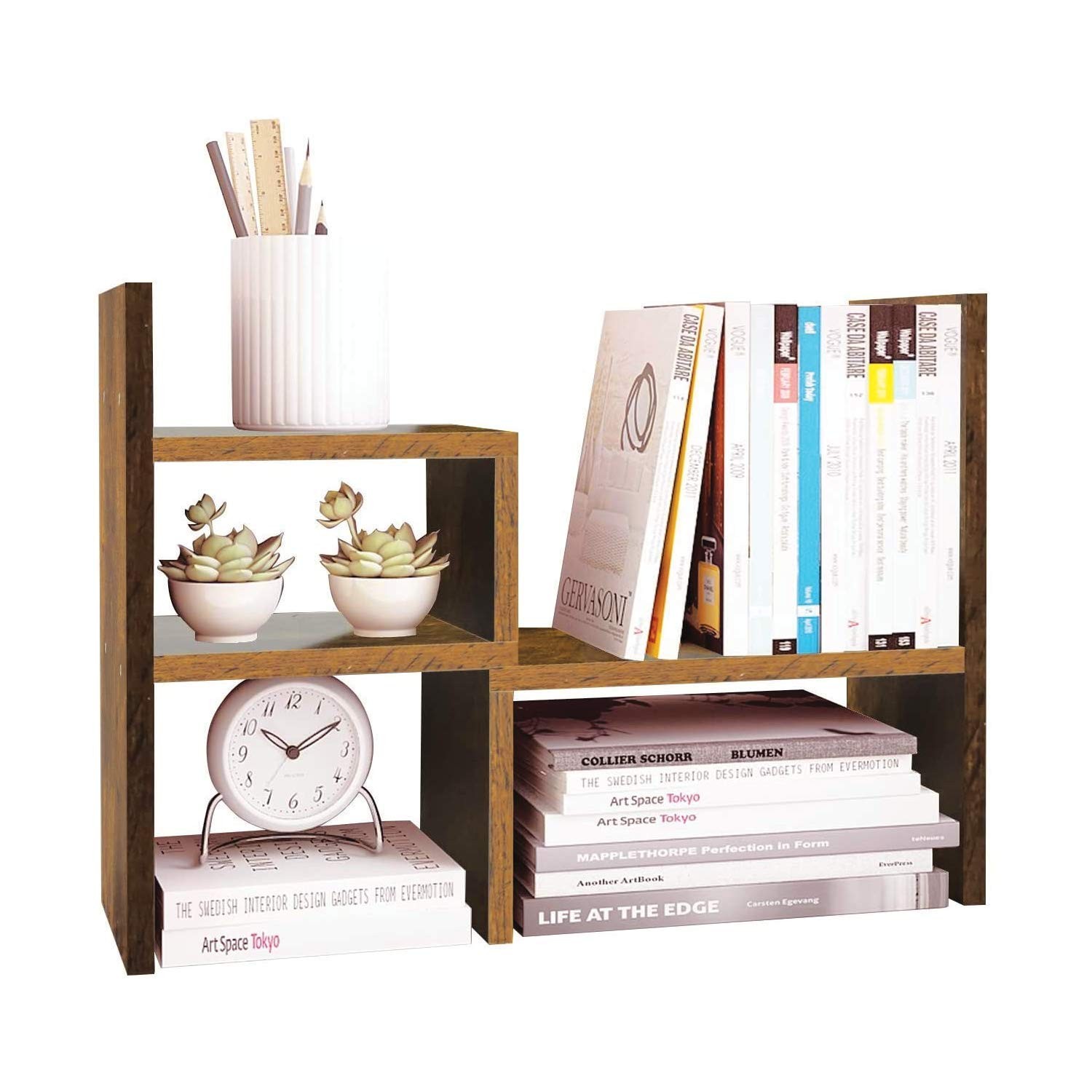 Jerry & Maggie – Desktop Organizer 16*15.8*6.8 inches, Natural Wood Tone