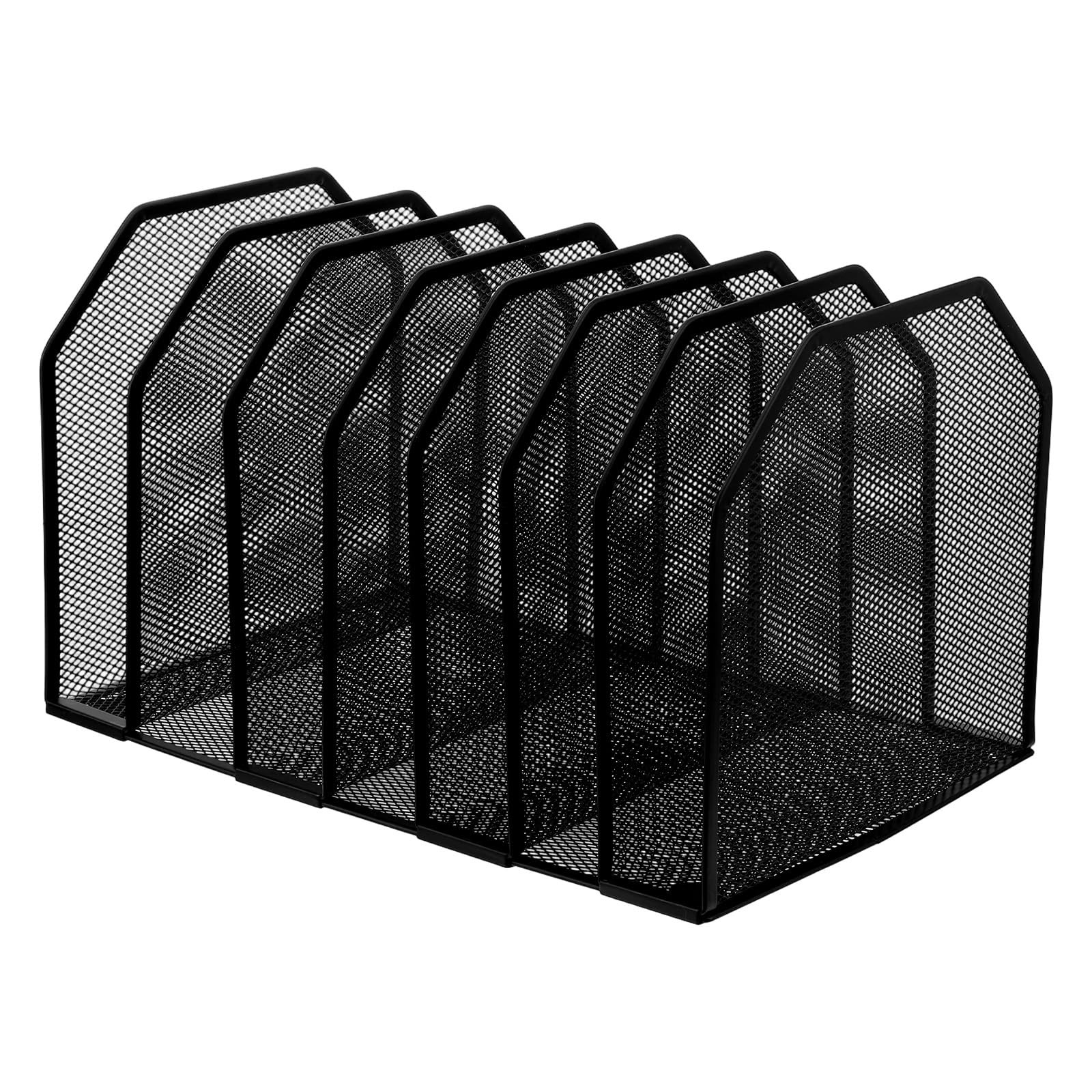 Metal 7-Section File Folder Organizer & Upright File Sorter Holder | Heavy-Du…