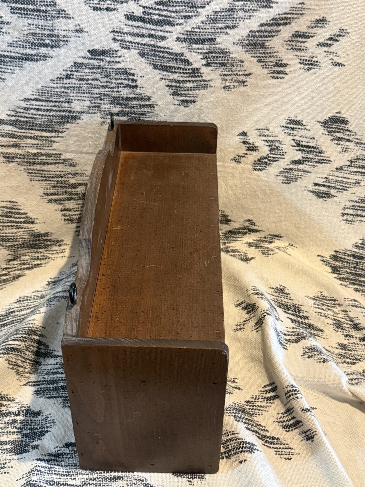 Vintage Wooden Desk Top Caddy Organizer Box Trinket Shelf