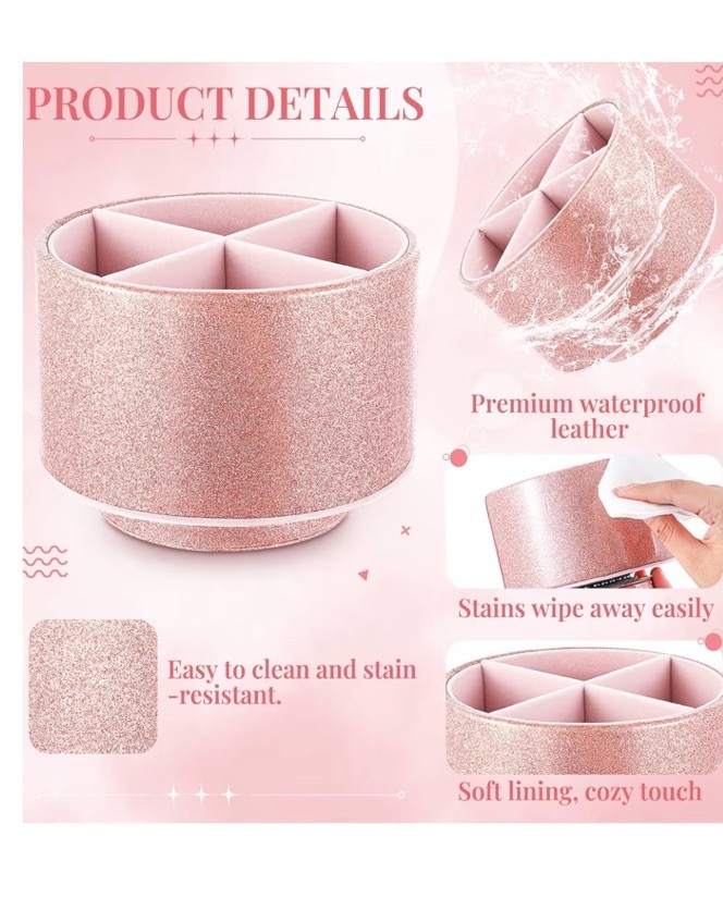 Pen And Storage Holders. Rose Gold