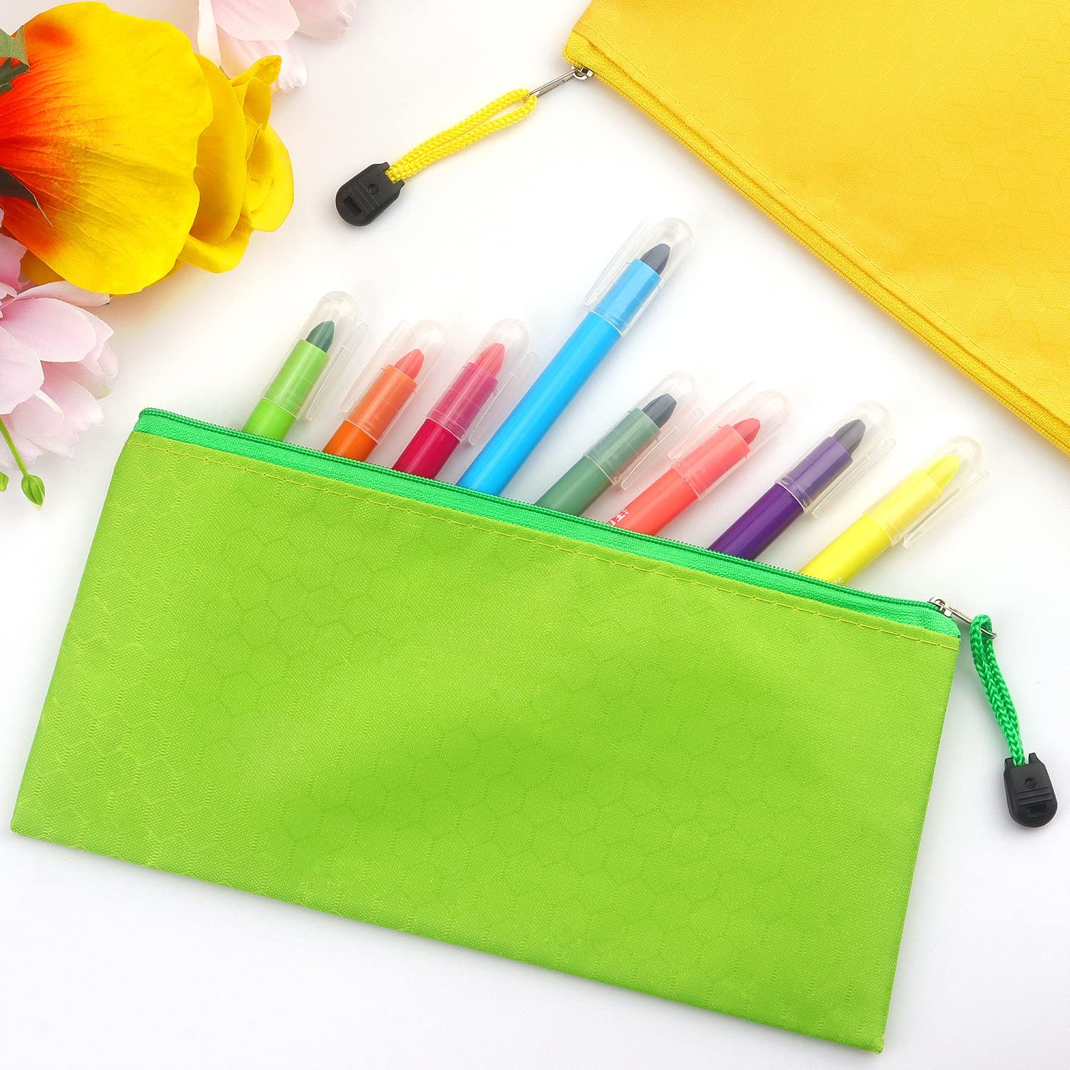 MultiPurpose Waterproof Mesh Zipper Pouch Bags Travel Organizer 12 PCS