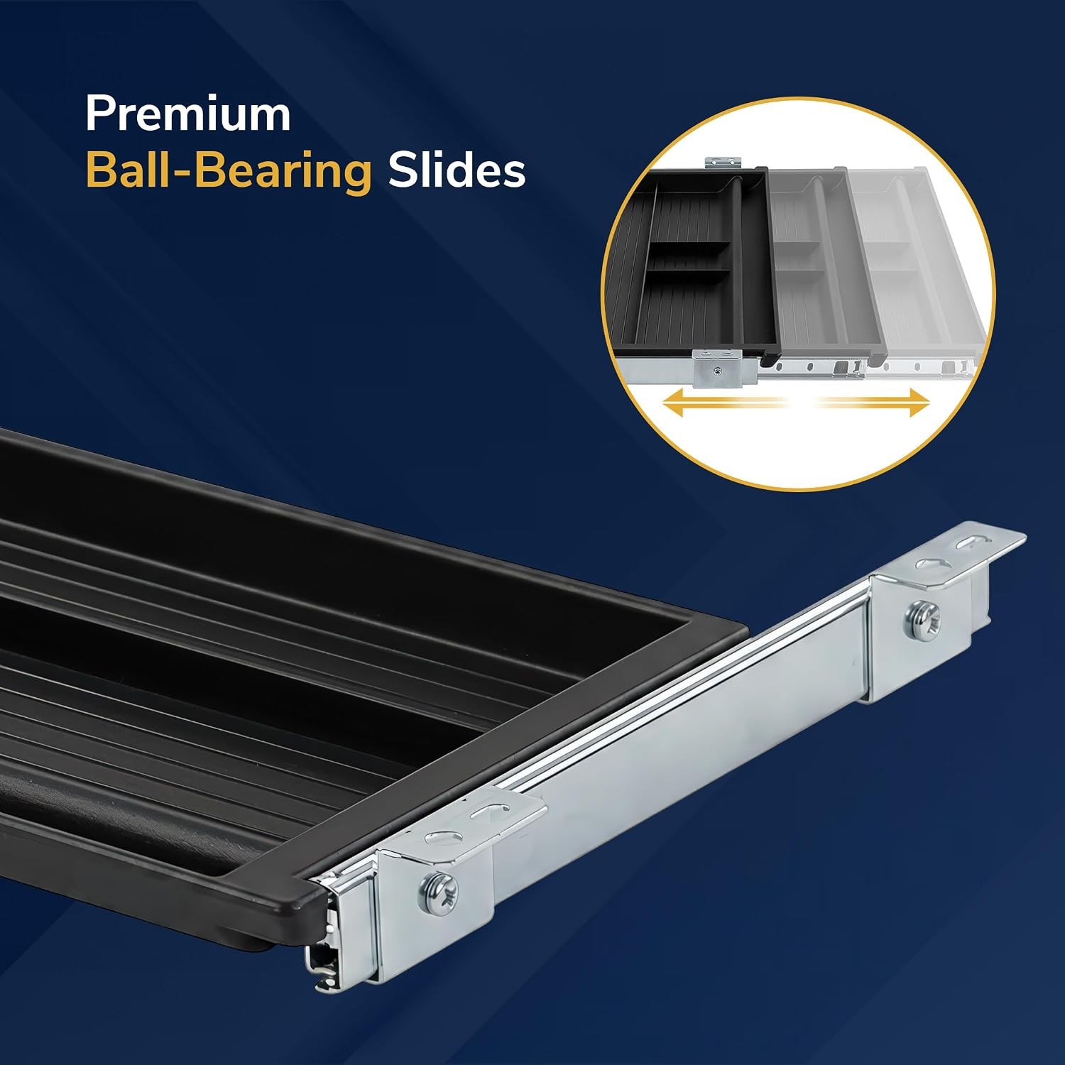 Mount-It Under Desk Pencil Drawer 21.25” W Ball Bearing Slide-Out Organizer