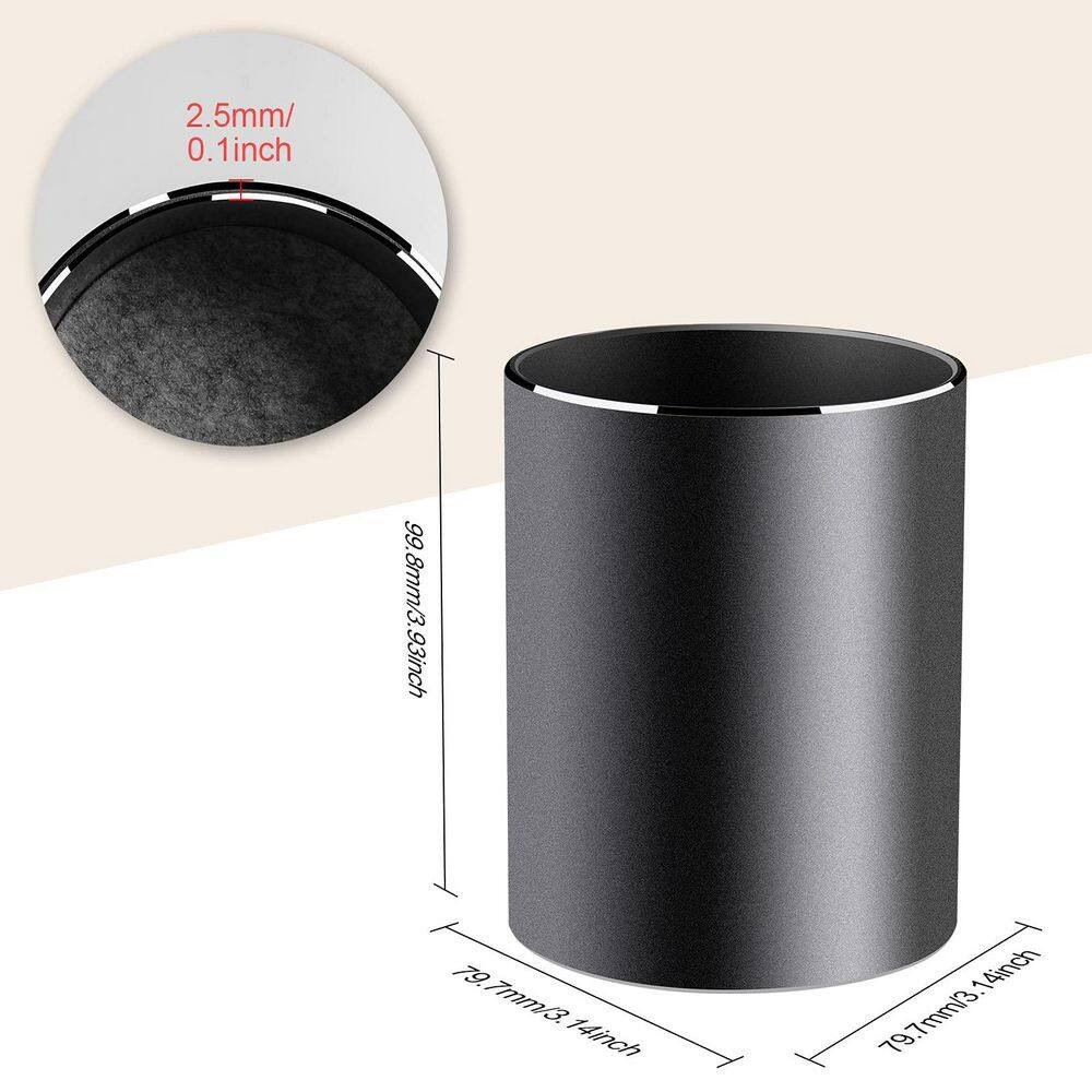 3.15 X 3.15 X 3.94 In. Aluminum round Pen Holder for Desk, Office, School, Home