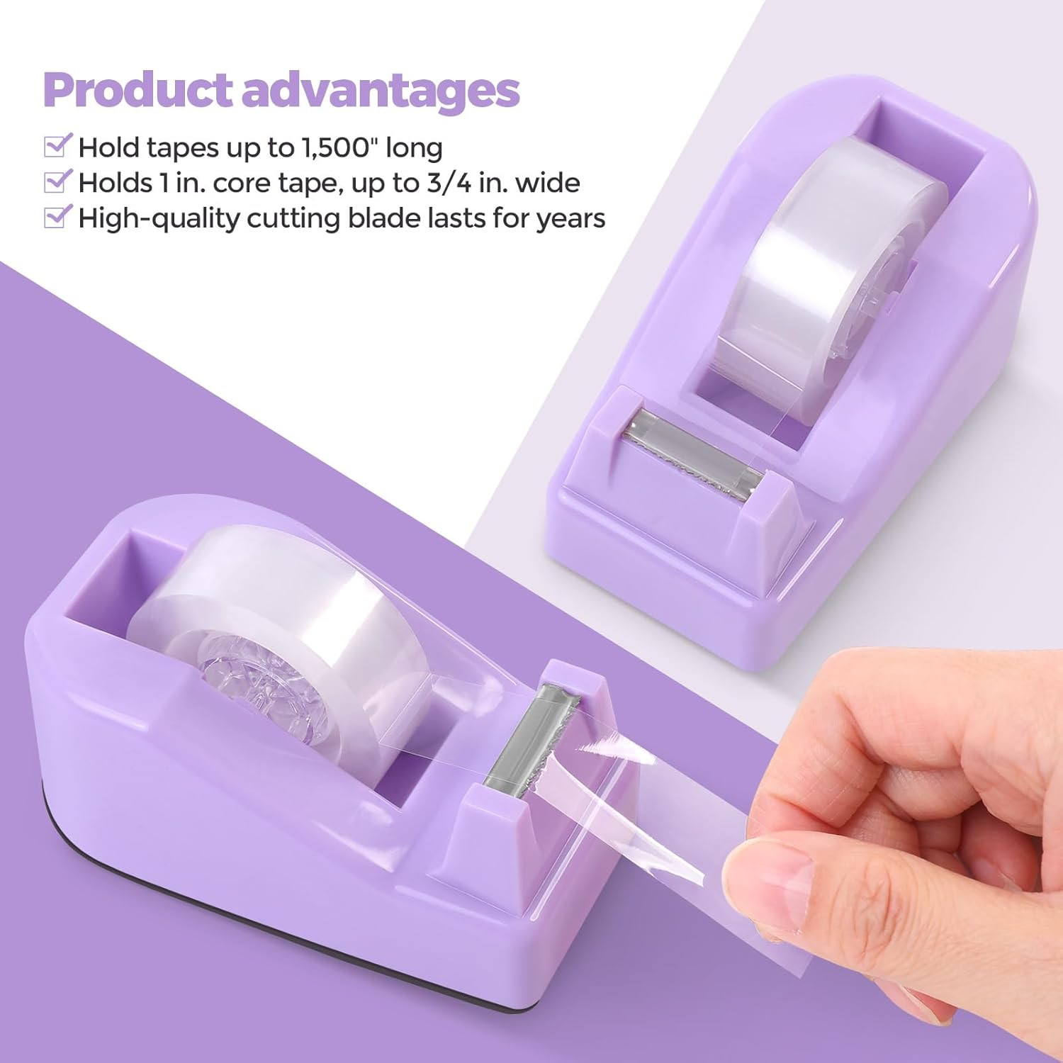 Purple Office Desk Accessories Set 10PCS with Stapler Pencil Holder Scissors
