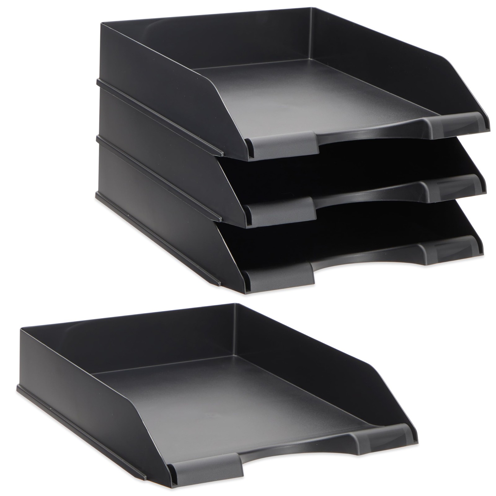 Letter Tray – Stackable Desk Organizer Trays – Desktop File Organizer – Mail …