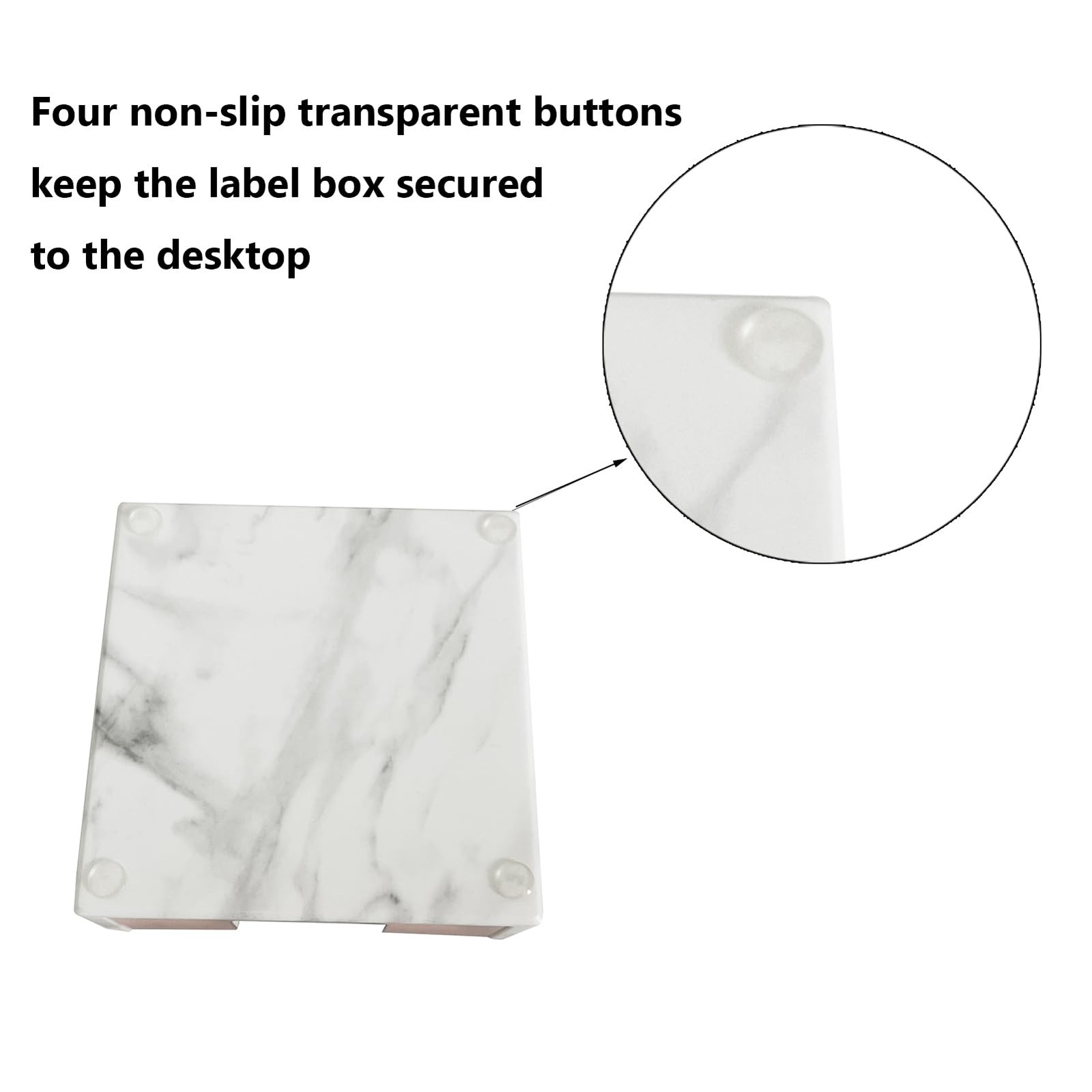 Supfoxer Marble White Metal Sticky Notes Holder for 3×3 Adhesive Notepads