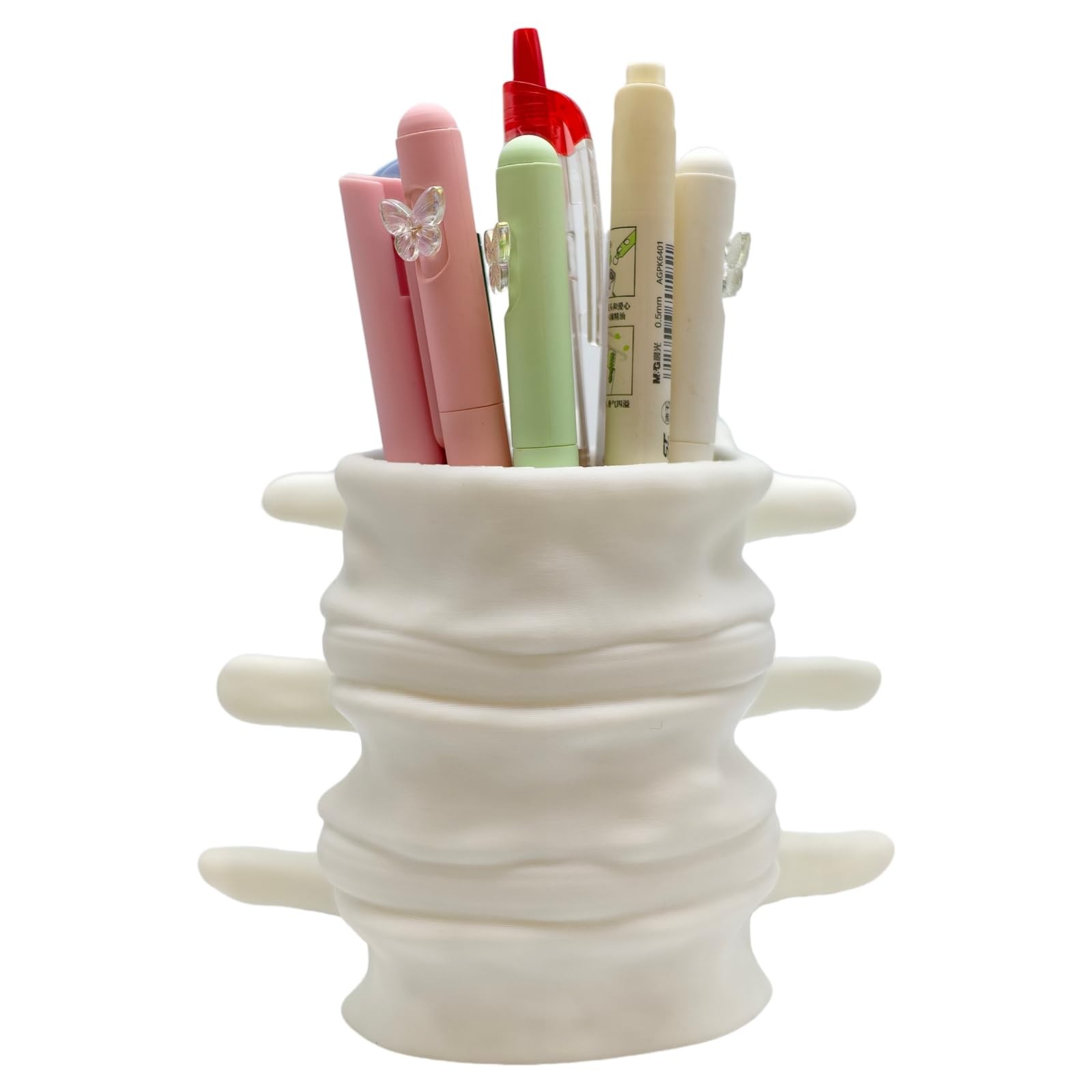 3D Printed Spine Pen Holder, Anatomical Vertebrae Pencil Cup Based on Real CT…