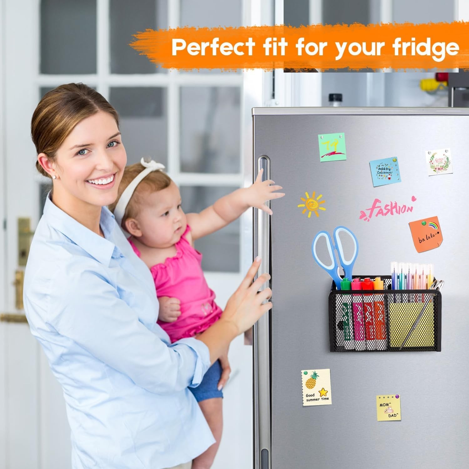Magnetic Pencil Holder – Extra Strong Magnets Mesh Marker Holder Perfect for …
