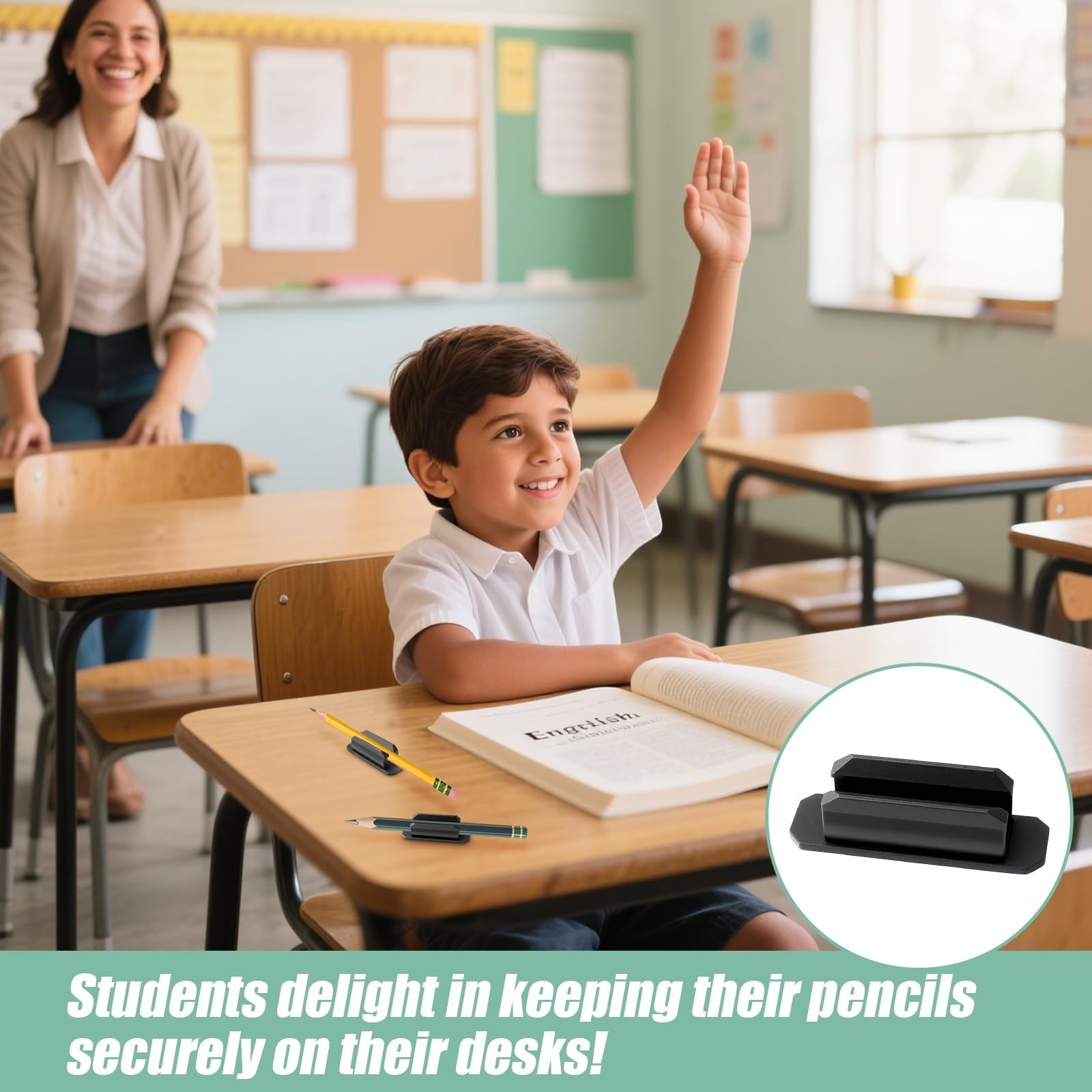 10 Pack Adhesive Pencil Holders – Silicone Pen Holder with Strong Acrylic Adh…
