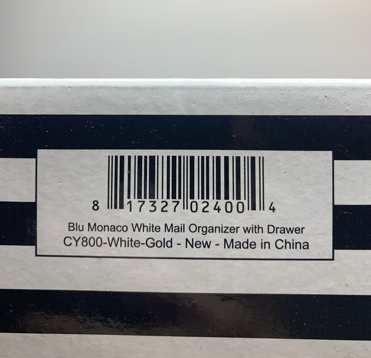 Blu Monaco White Wooden Mail Organizer with Drawer, Desk Caddy, Home Office New