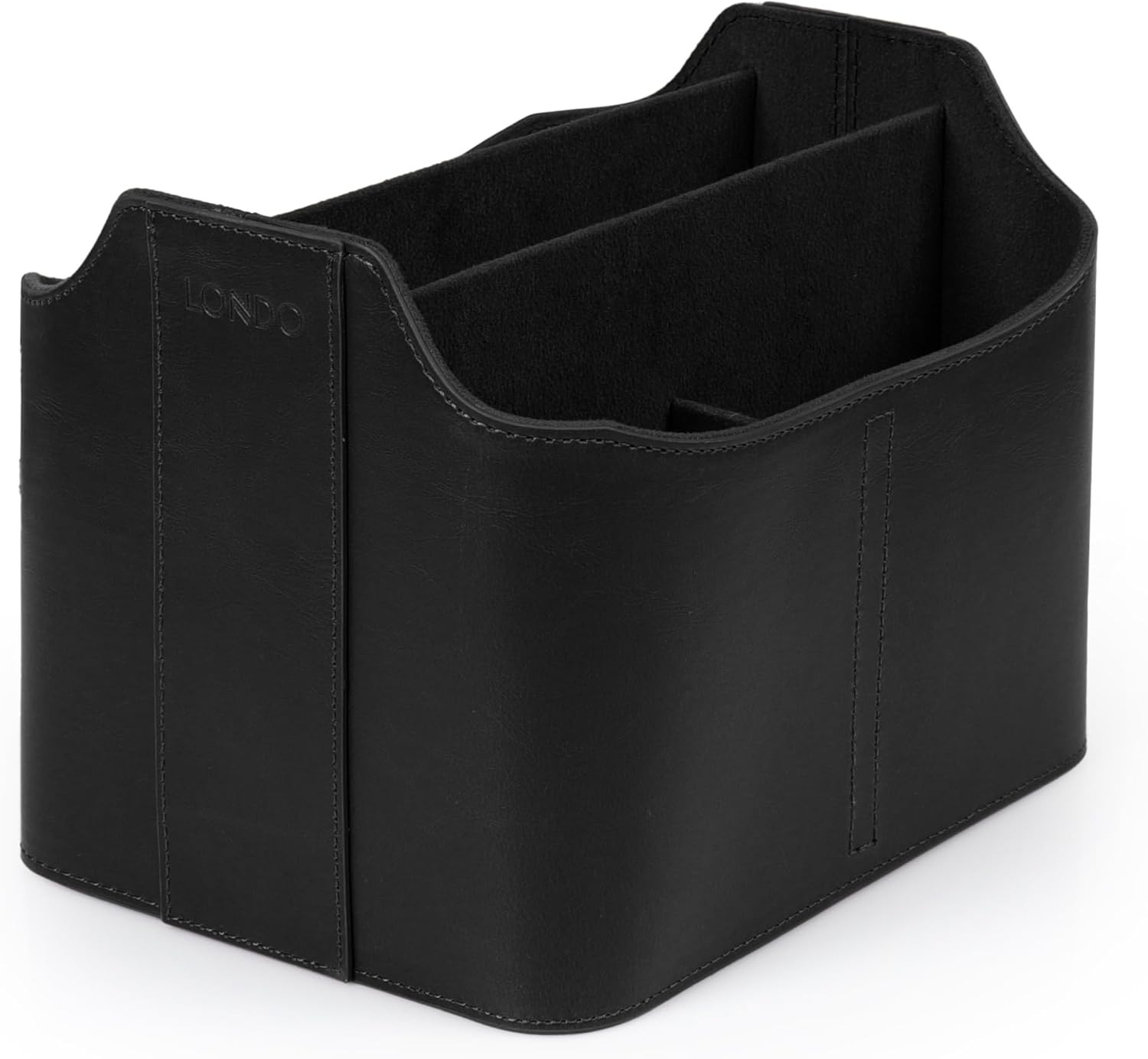 PU Leather Remote Control Holder, Office Supplies Desk Organizer with Tablet Slo