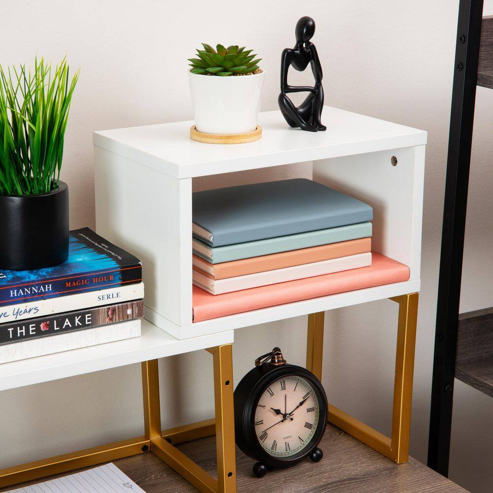 7.87 In. W Desktop Bookshelf, 5-Compartment Organizer for Office Desk, Metal, MD