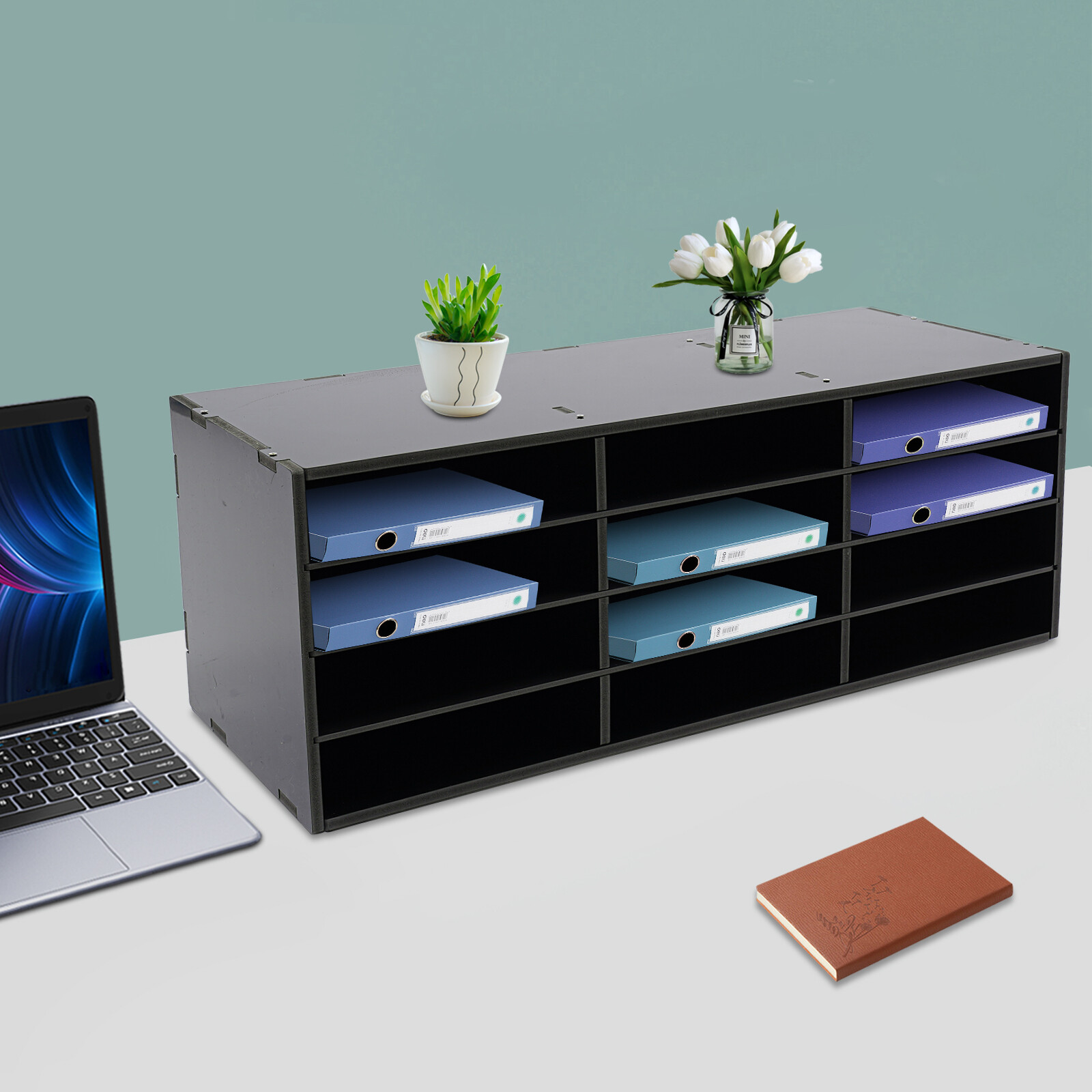 For Office School Countertop Mail Sorter Organizer Pvc Literature Organizer