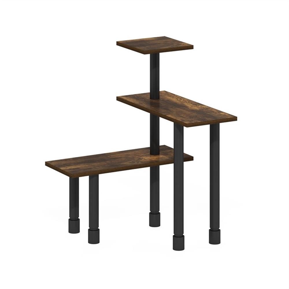 Pemberly Row 3-Tier Adjustable Countertop Corner Organizer in Amber Pine