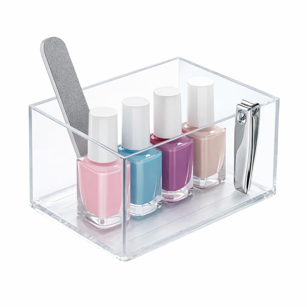 Azar Displays 556731-4PK Small Organizer Tray Compact Clear Plastic