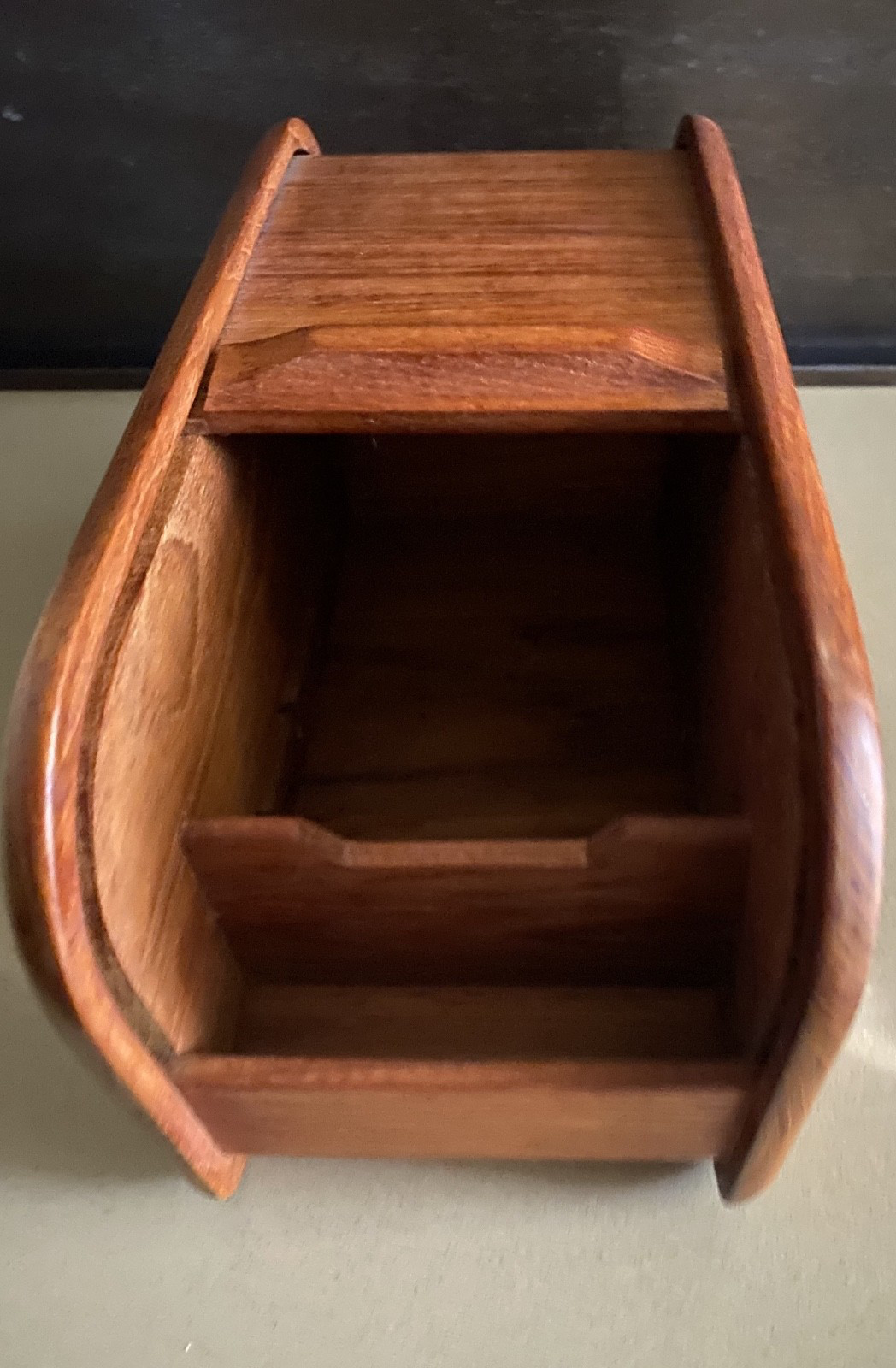 Teak Wood Roll Top Tambora Box from Thailand