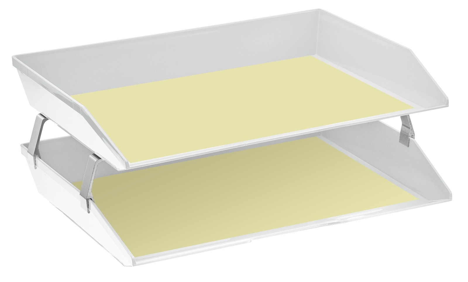Acrimet Facility 2 Tiers Double Letter Tray (White Color)